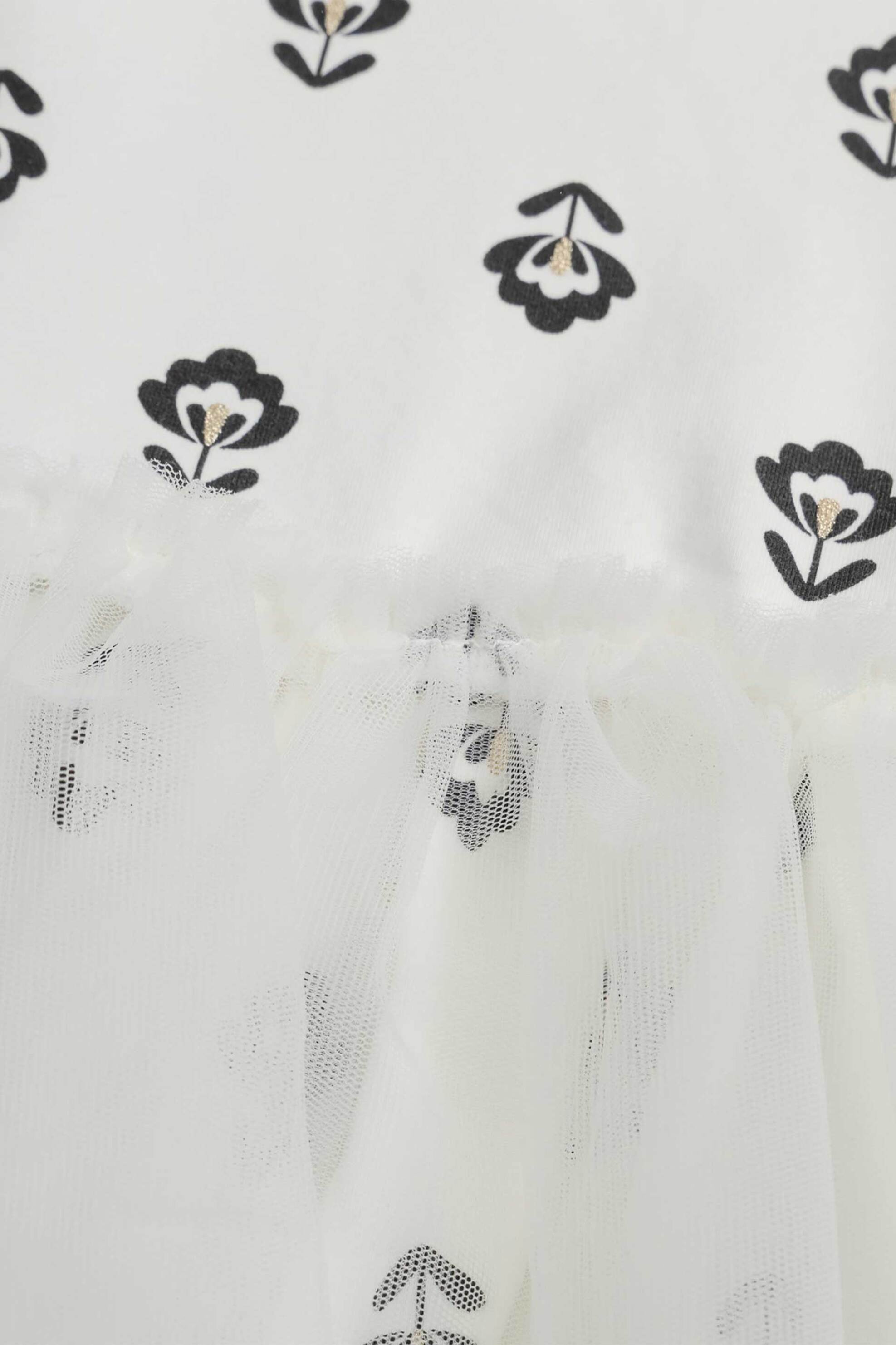 DPAM παιδικό φόρεμα για κορίτσια "Modern Floral" - 373312 Λευκό φωτογραφία