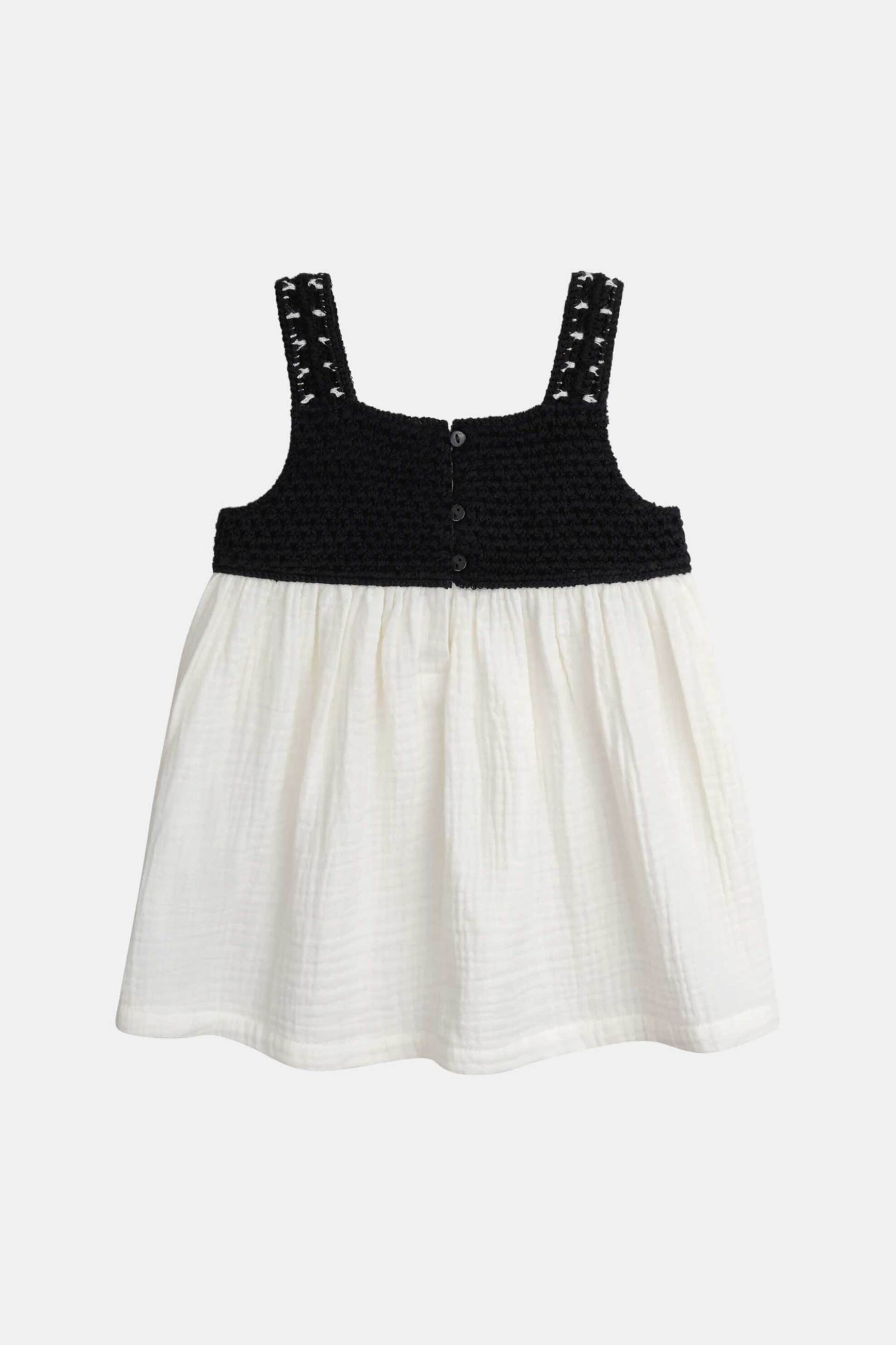 DPAM βρεφικό αμάνικο φόρεμα για κορίτσια "Nostalgic Flowers" - 373372 Λευκό φωτογραφία