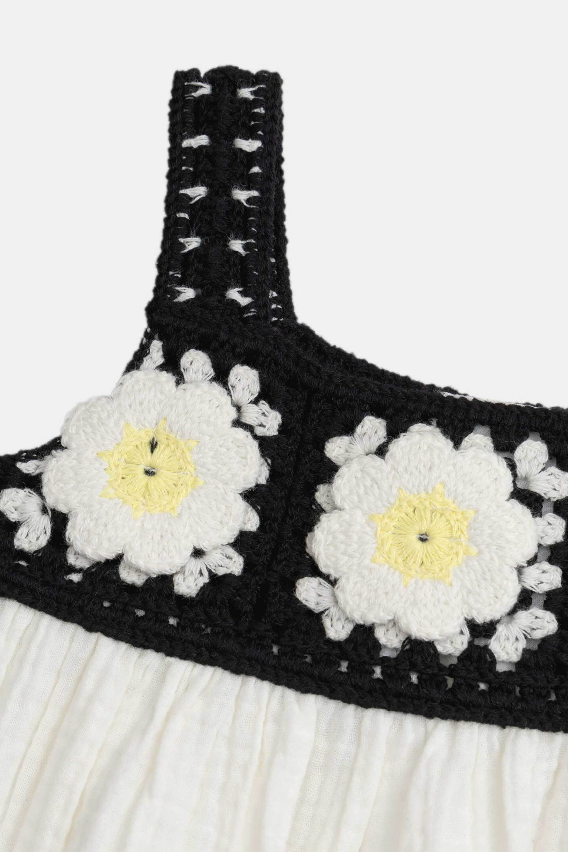 DPAM βρεφικό αμάνικο φόρεμα για κορίτσια "Nostalgic Flowers" - 373372 Λευκό φωτογραφία