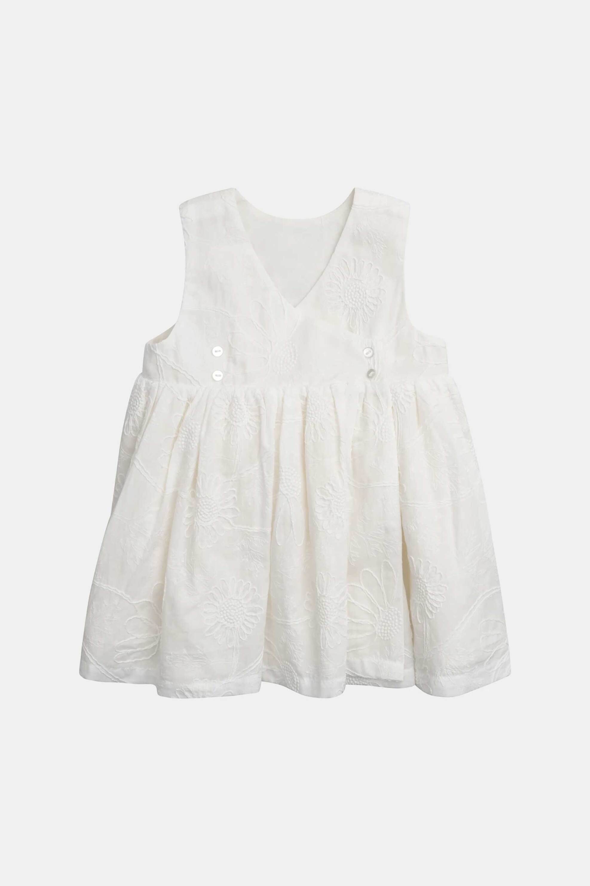 DPAM βρεφικό φόρεμα για κορίτσια "White Sunflowers" - 373396 Λευκό