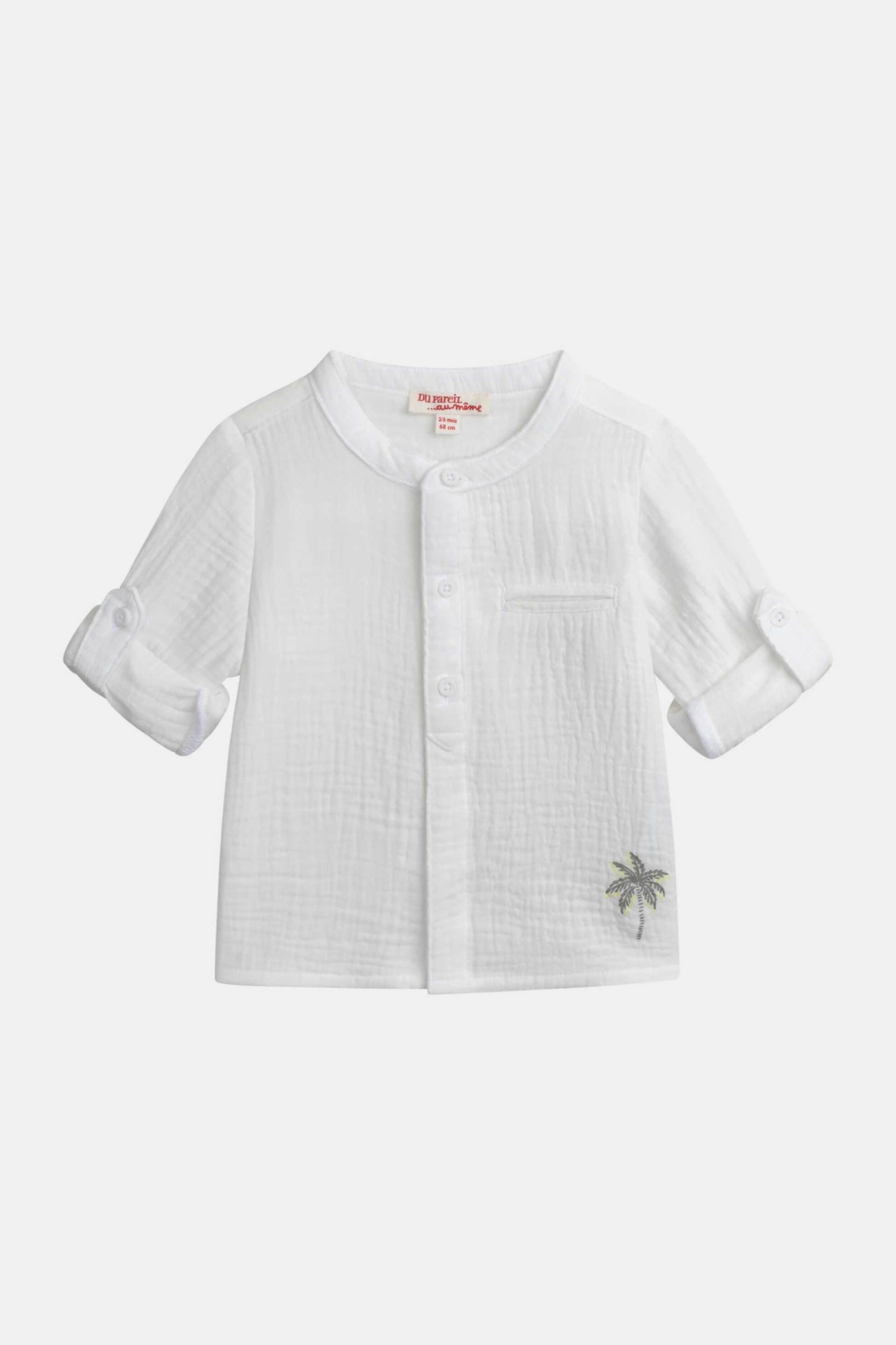 DPAM βρεφικό πουκάμισο για αγόρια "Chill Palm Tree" - 373402 Λευκό φωτογραφία