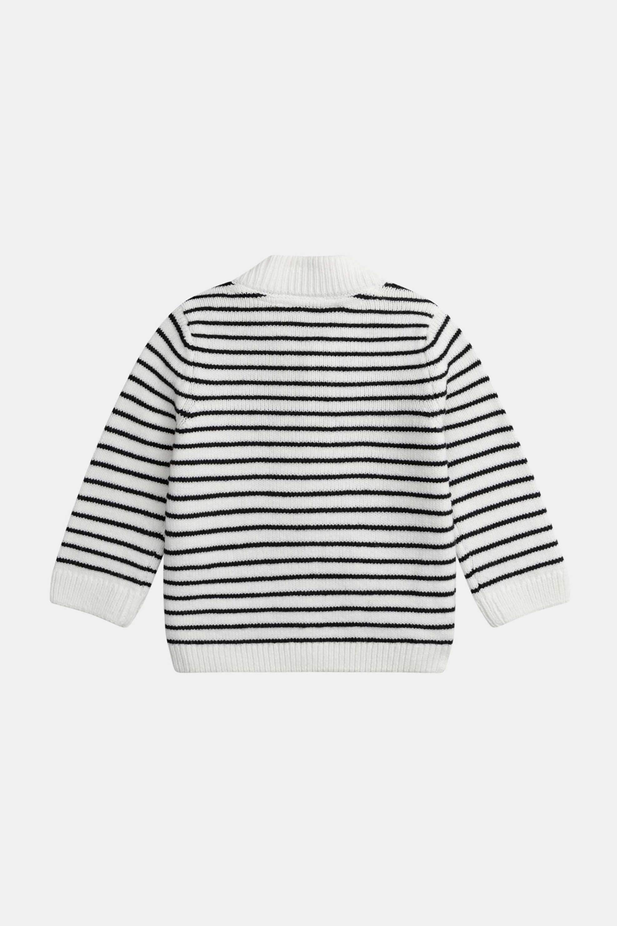 DPAM βρεφική πλεκτή ζακέτα για αγόρια "Striped Elephant" - 373408 Λευκό φωτογραφία