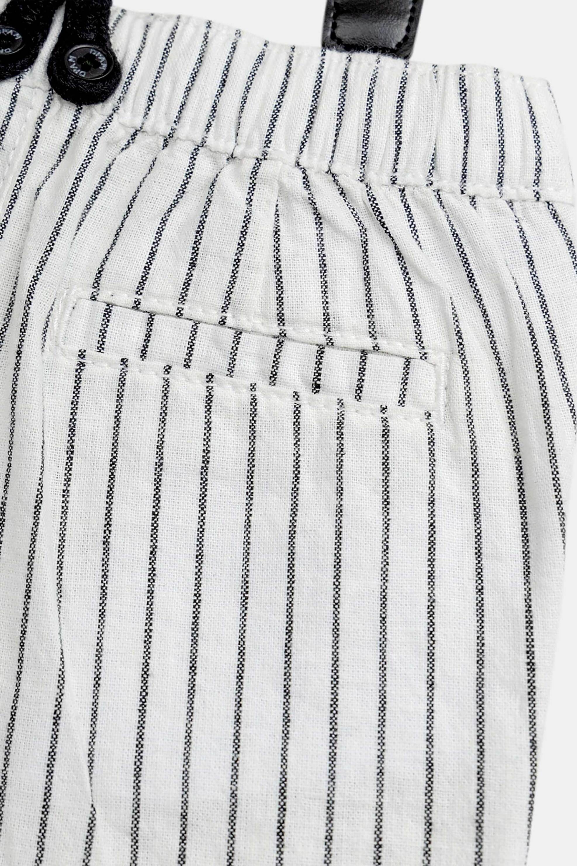 DPAM βρεφικό παντελόνι με τιράντες για αγόρια "Striped Twist" - 373426 Λευκό φωτογραφία