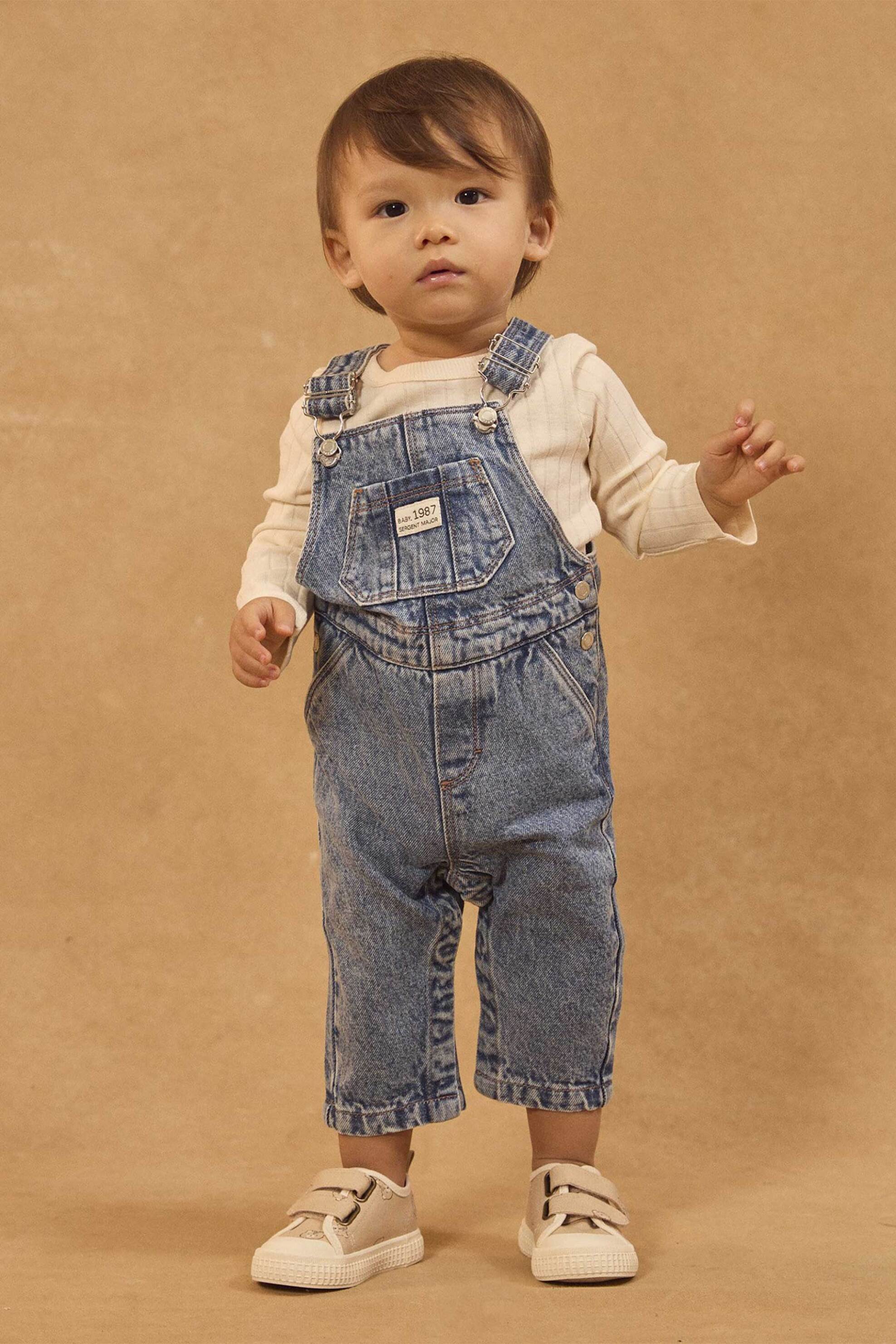 DPAM DPAM βρεφική denim σαλοπέτα για αγόρια "Timeless" - 373593 Denim Blue