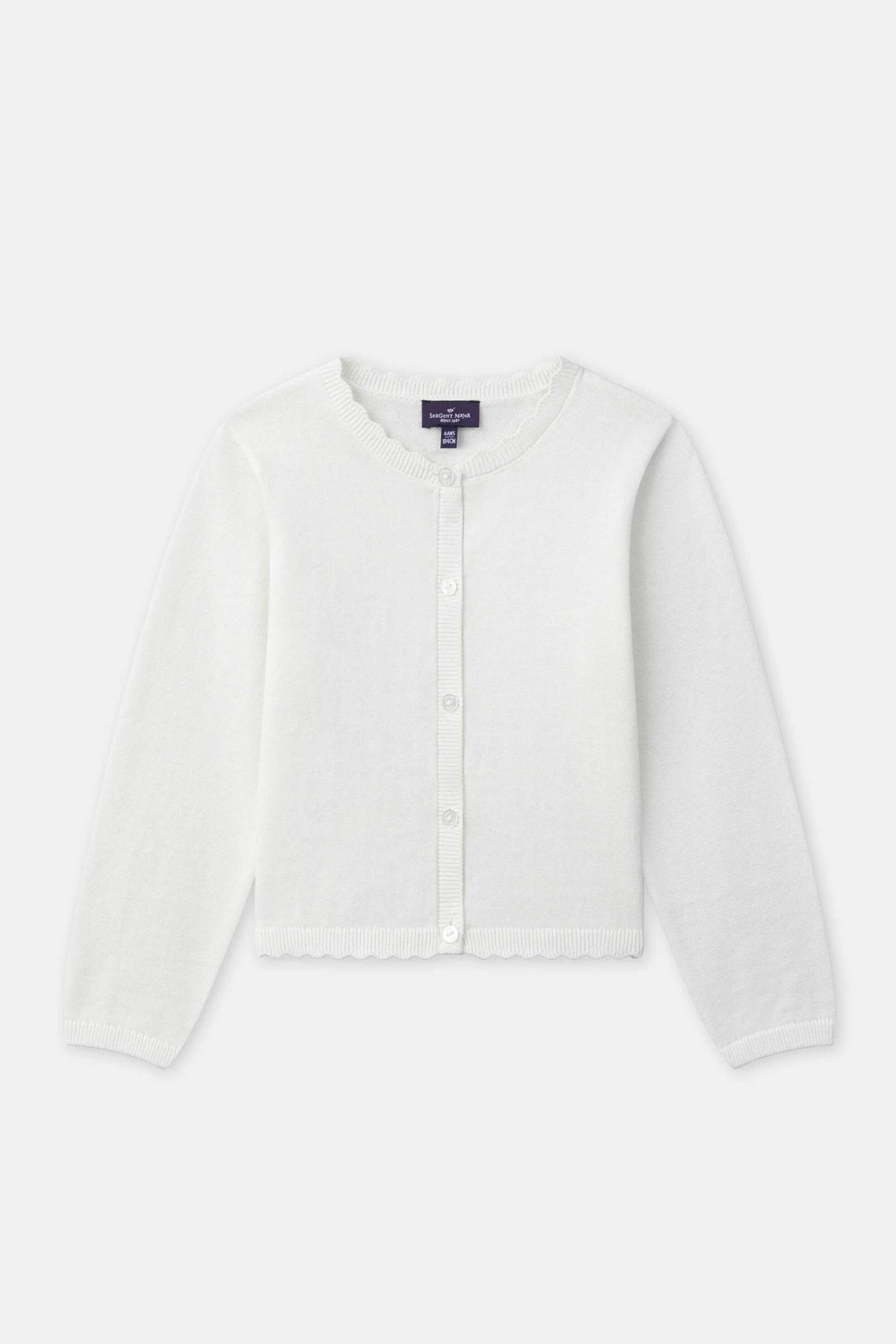 DPAM παιδική ζακέτα για κορίτσια "Classic White" - 373541 Λευκό φωτογραφία