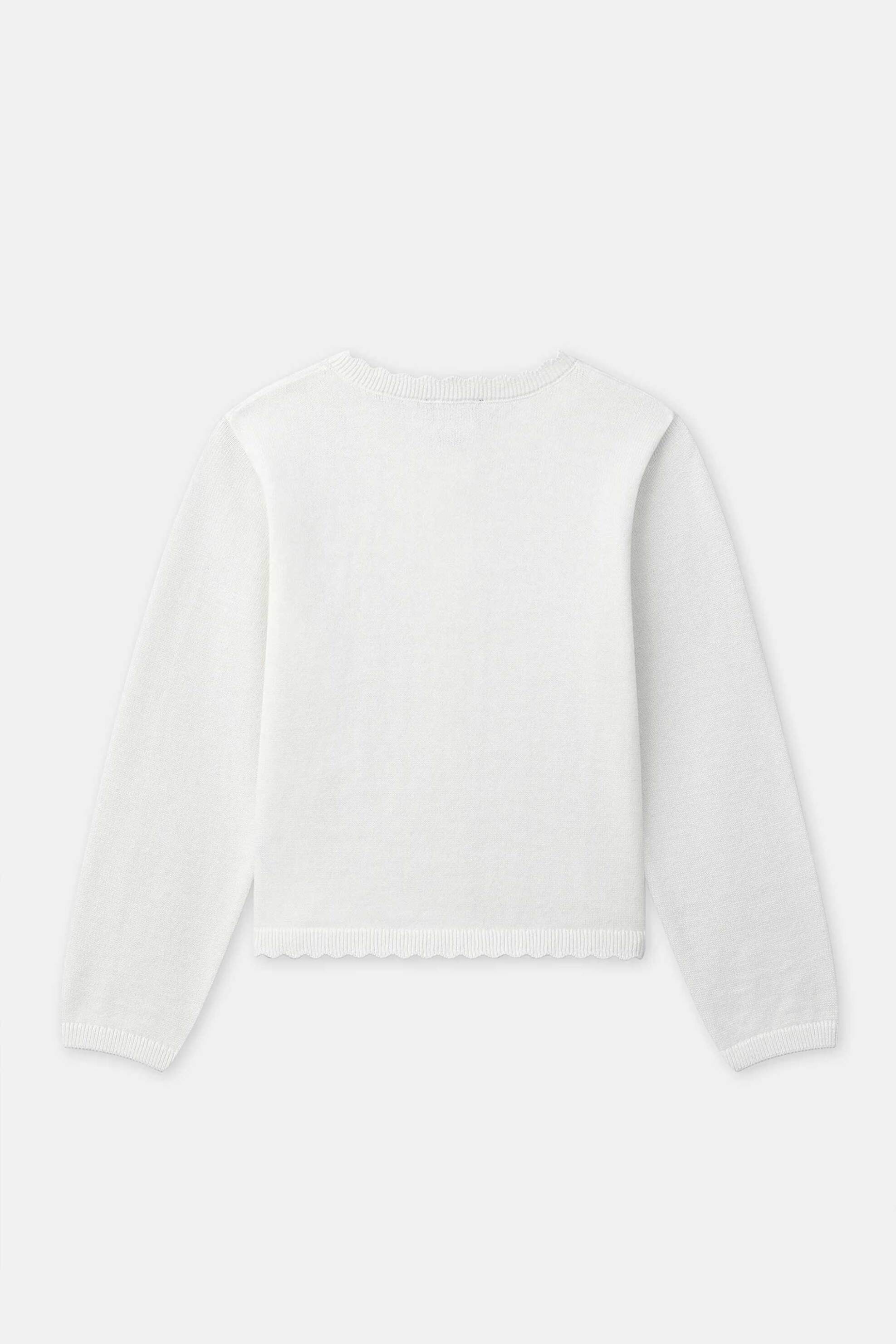 DPAM παιδική ζακέτα για κορίτσια "Classic White" - 373541 Λευκό φωτογραφία