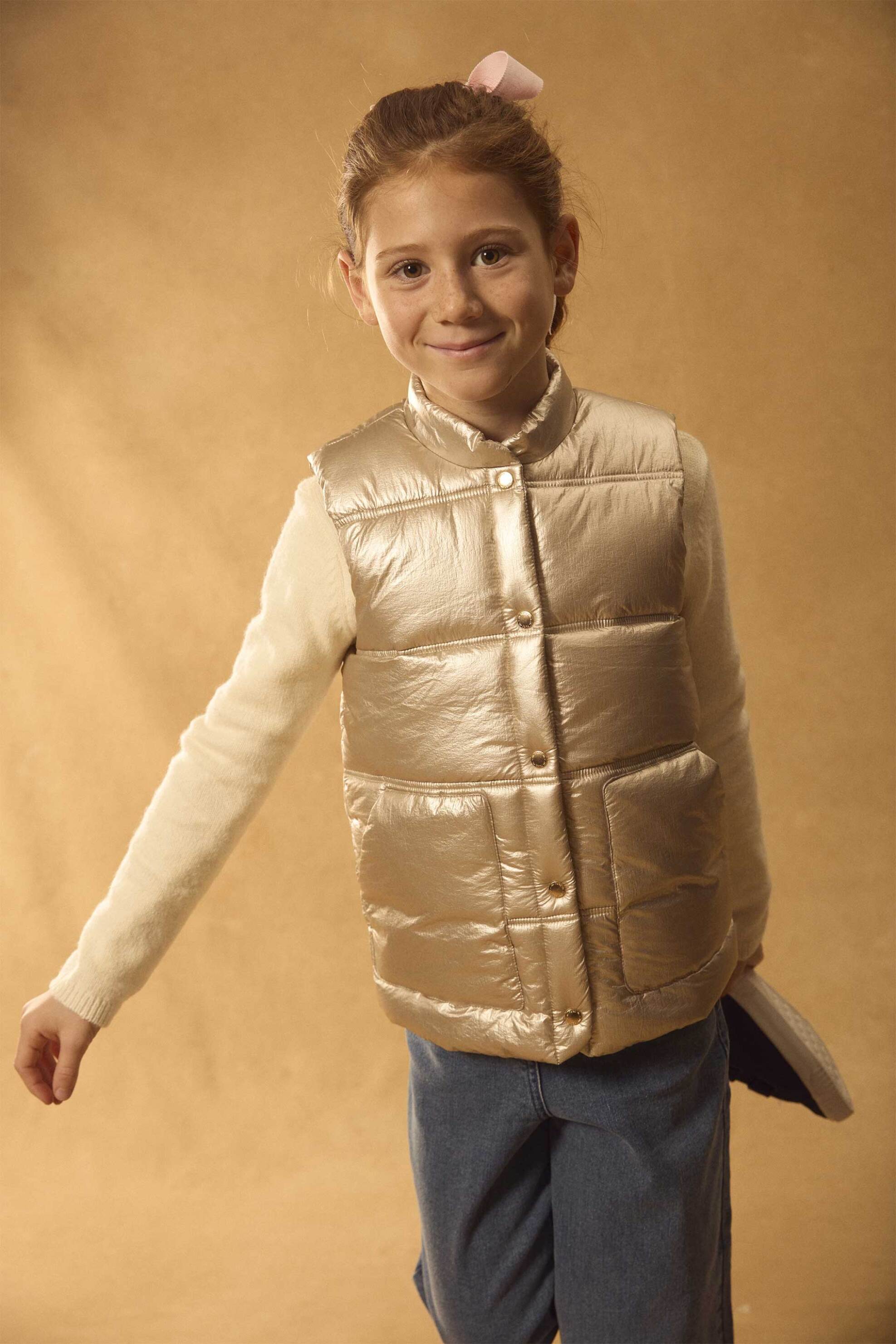 DPAM παιδικό αμάνικο μπουφάν για κορίτσια "Gold Lining" - 373474 Χρυσό
