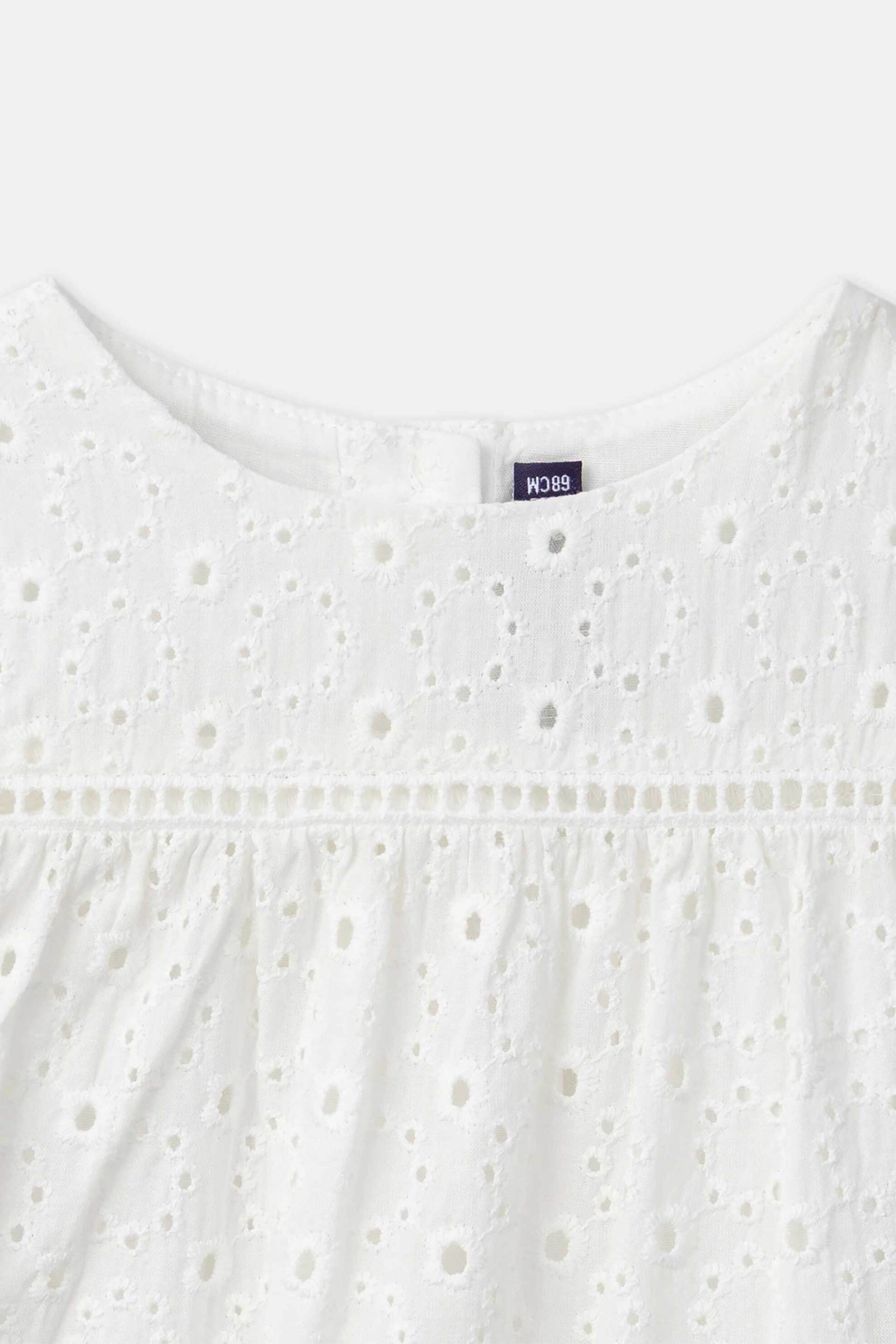 Dpam Βρεφική Μπλούζα για Κορίτσια Broderie Anglaise - 374663 Λευκό