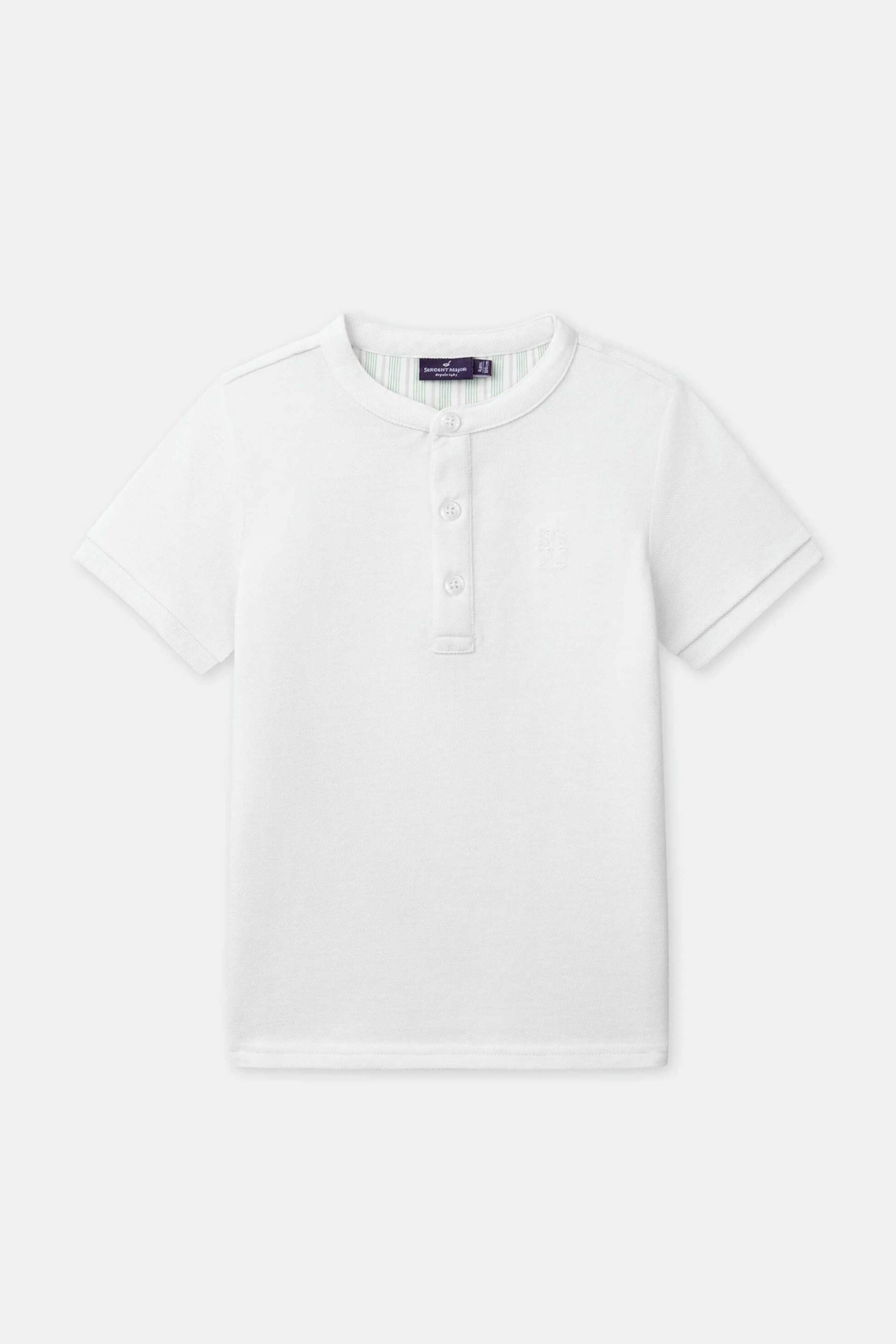 DPAM παιδική μπλούζα για αγόρια "White Henley" - 374577 Λευκό