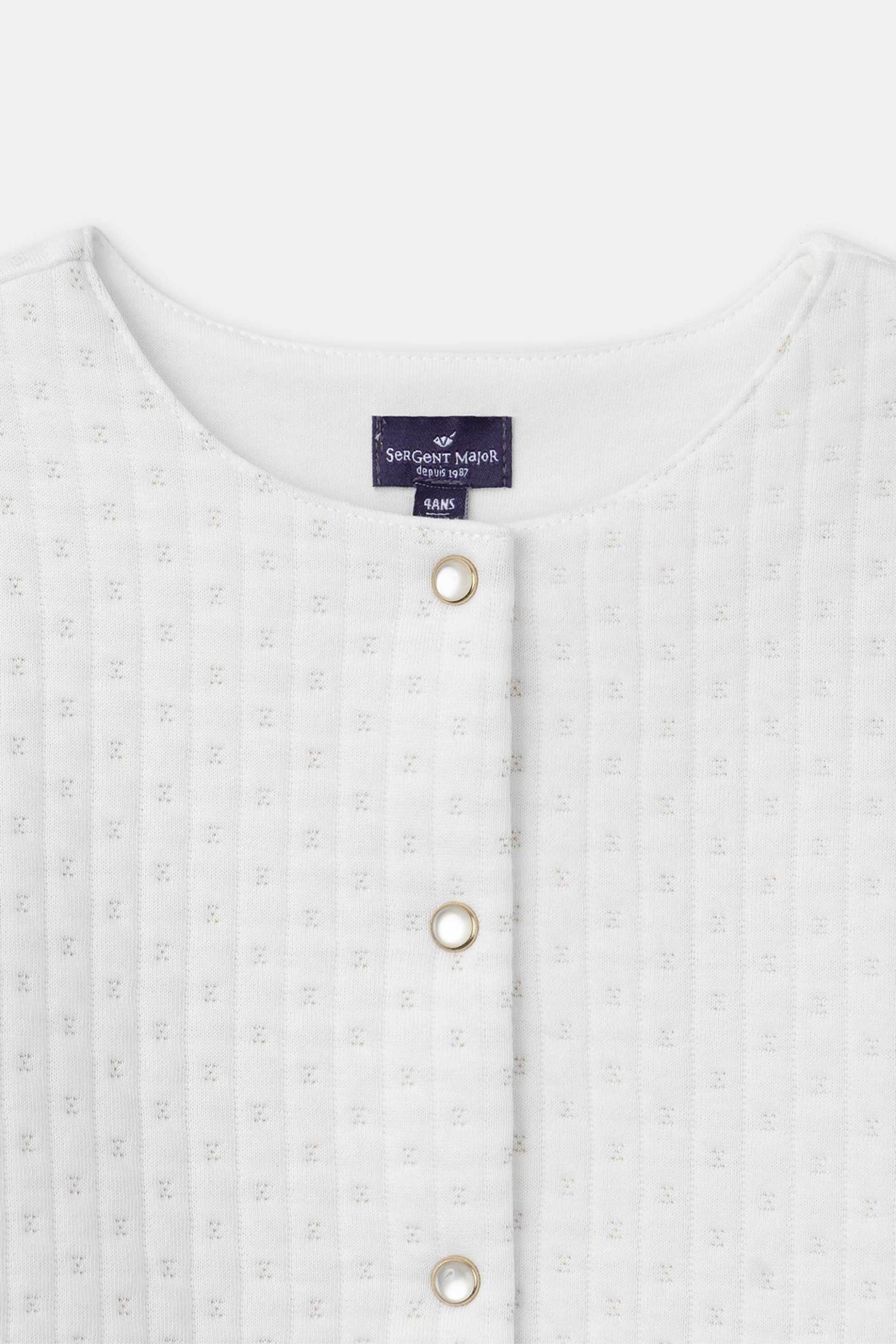 Dpam Παιδική Ζακέτα για Κορίτσια Honeycomb White - 374518 Λευκό