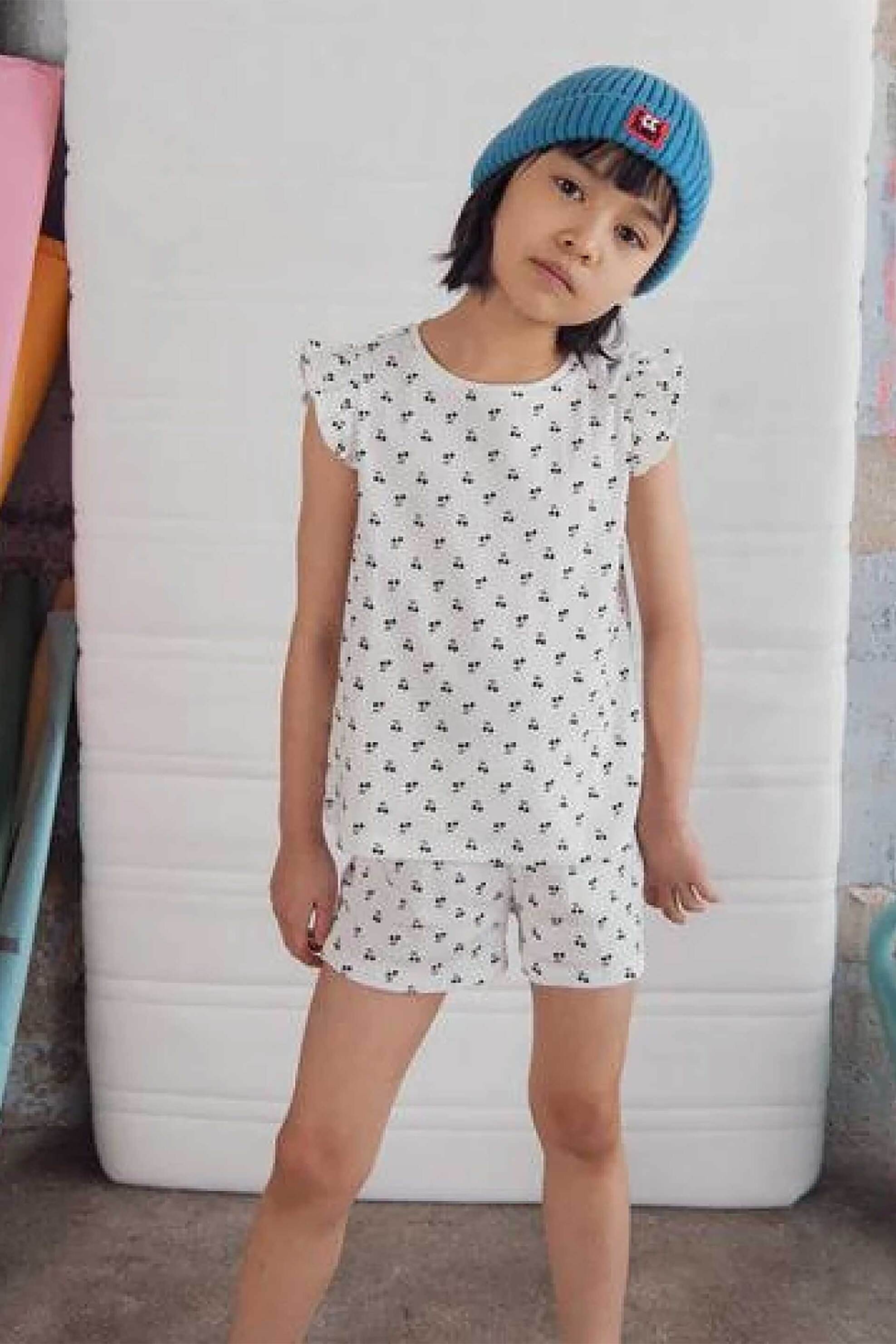 DPAM παιδικό σετ για κορίτσια "Black Cherries" - 375614 Λευκό