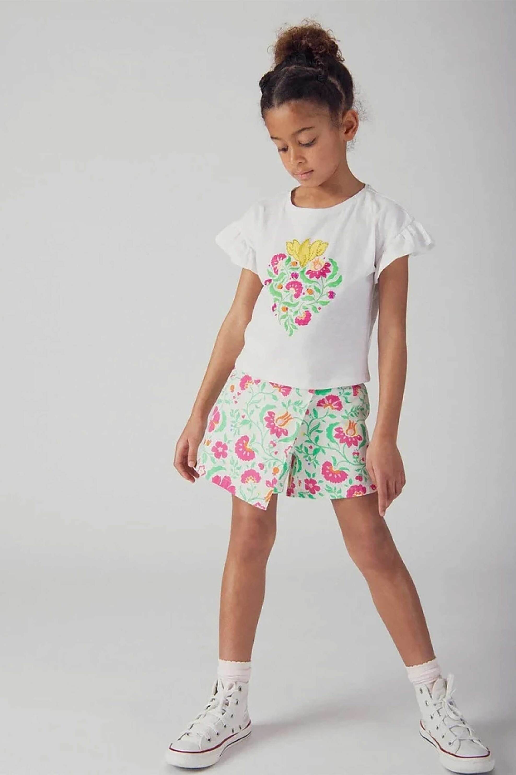 DPAM παιδικό σορτς-φούστα για κορίτσια "Lovely Floral" - 375693 Πολύχρωμο