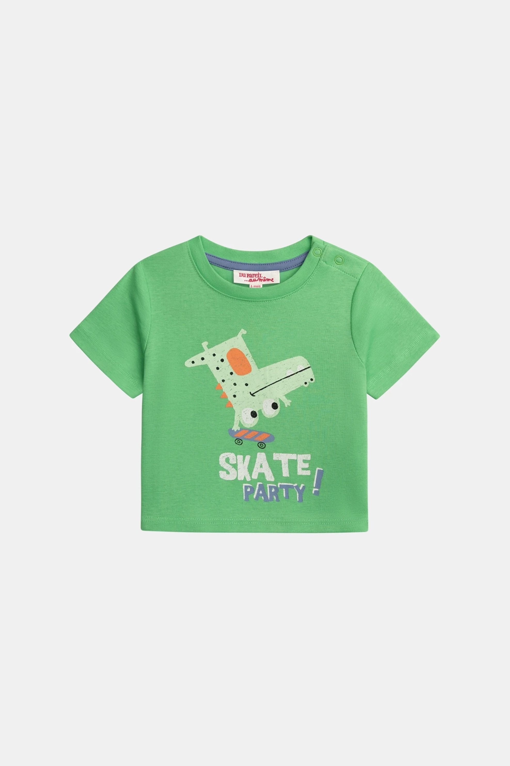 DPAM βρεφική μπλούζα για αγόρια "Skate Party" - 375831 Πράσινο