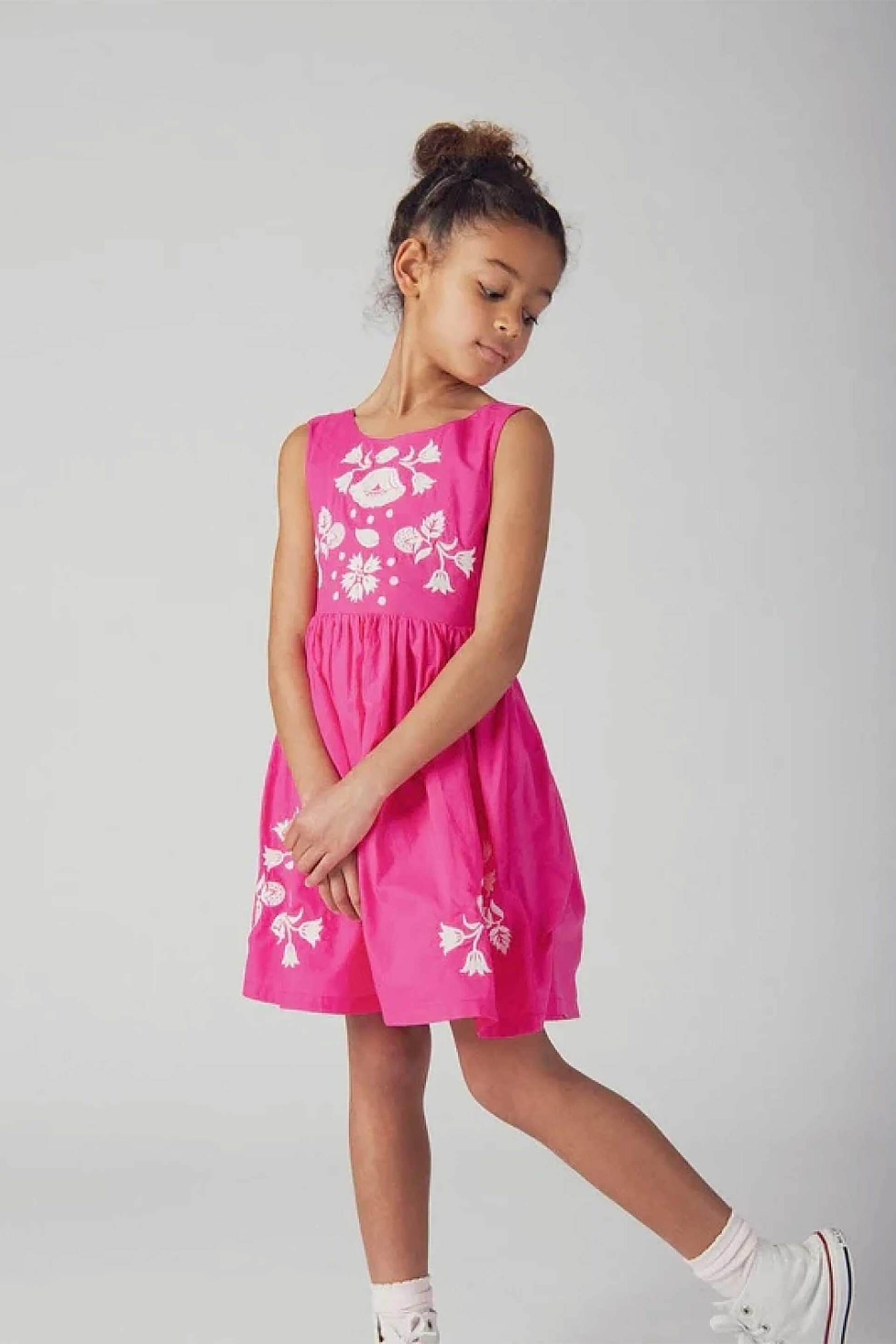 DPAM παιδικό φόρεμα για κορίτσια "Amazing Pink" - 375703 Φούξια