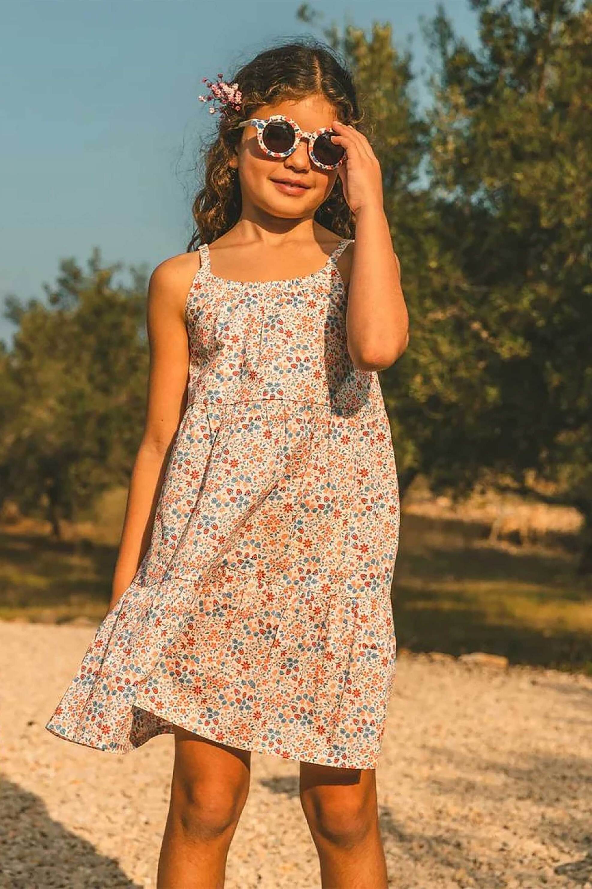DPAM παιδικό φόρεμα για κορίτσια "Tiny Spring" - 376232 Πολύχρωμο