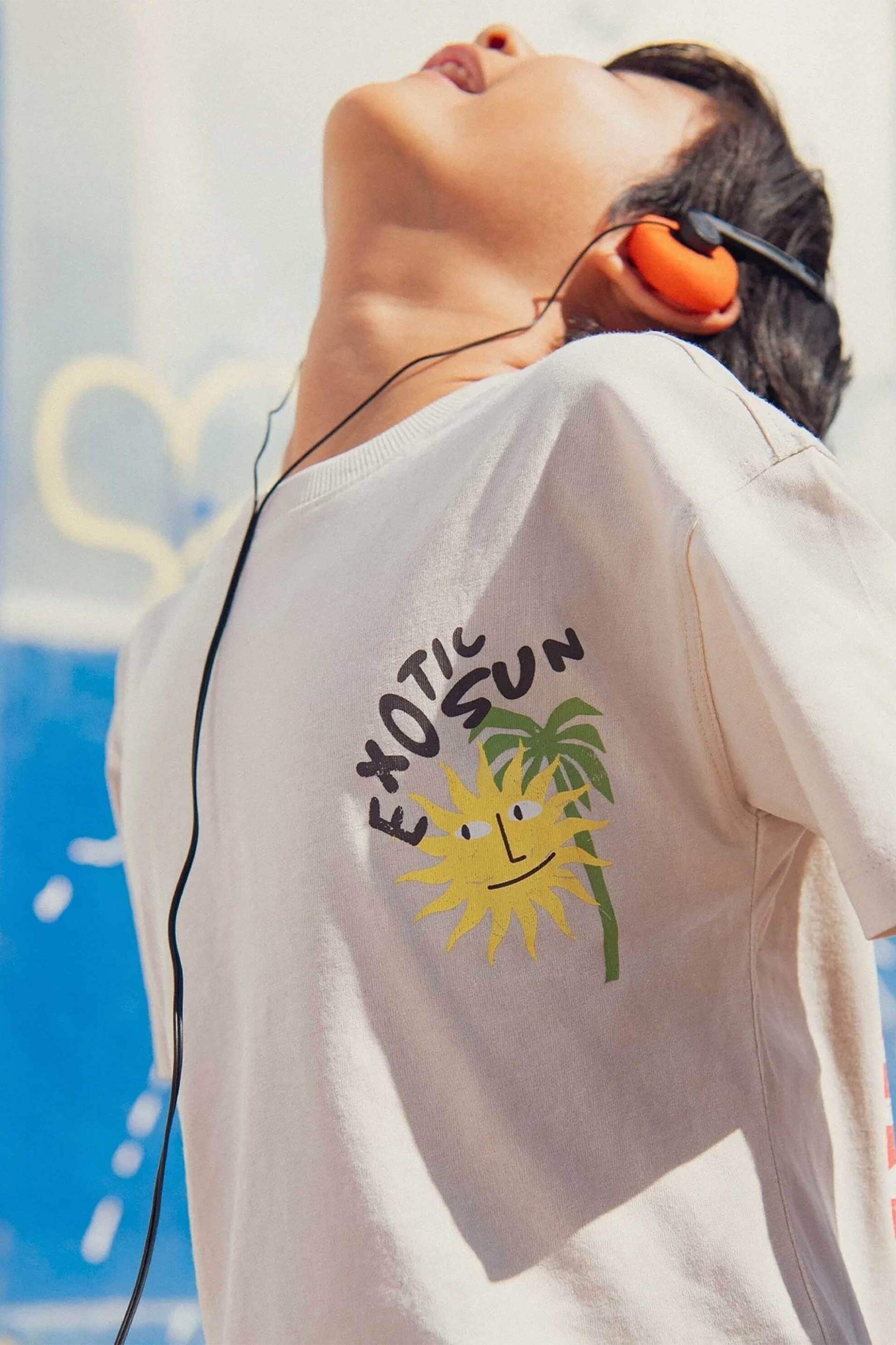 DPAM παιδική μπλούζα για αγόρια "Exotic Sun" - 377149 Μπεζ