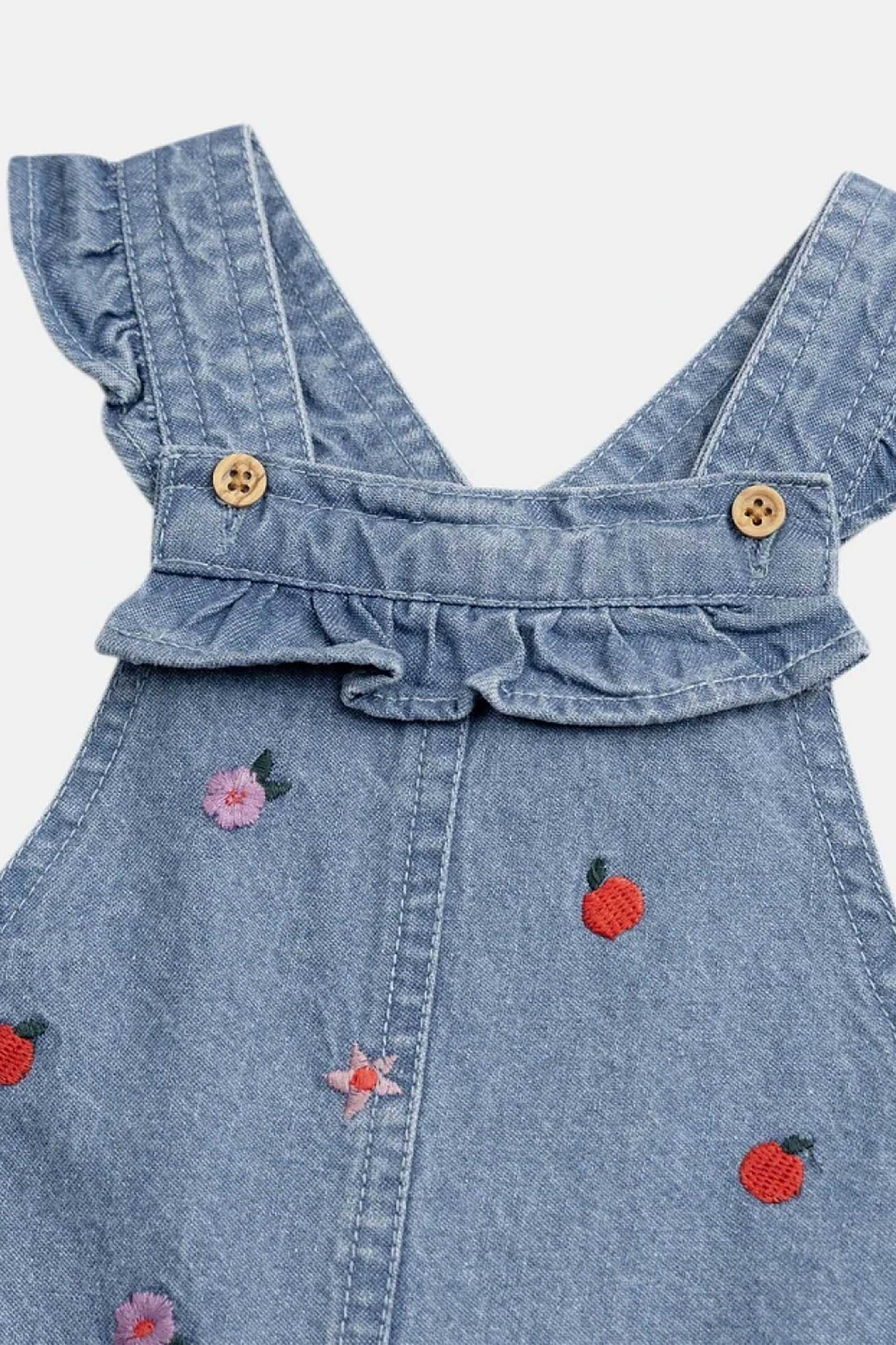 Dpam Βρεφική Denim Σαλοπέτα για Κορίτσια Fruits Flowers - 377183 Blue