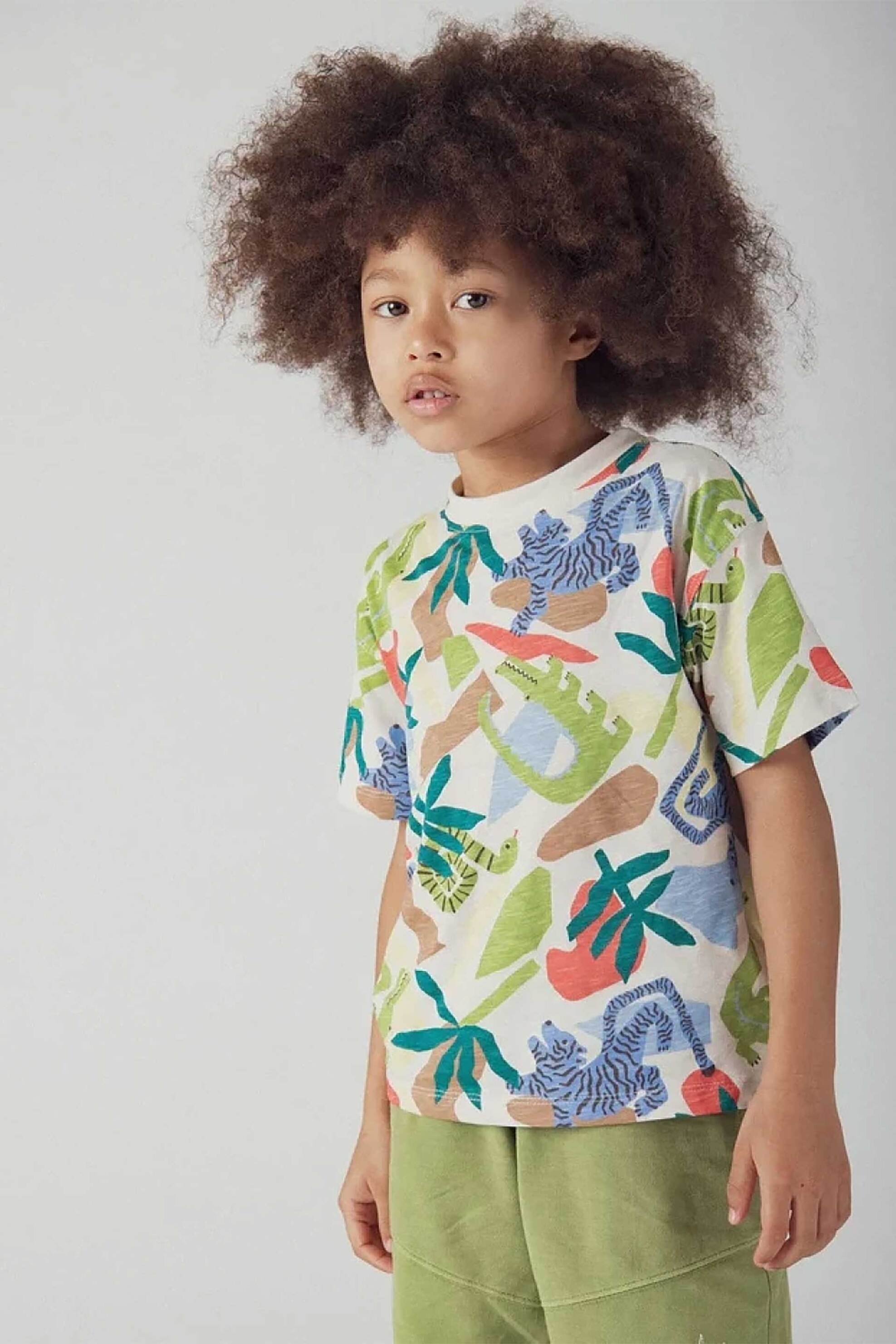 DPAM παιδική μπλούζα για αγόρια "Abstract Tropical" - 377158 Πολύχρωμο