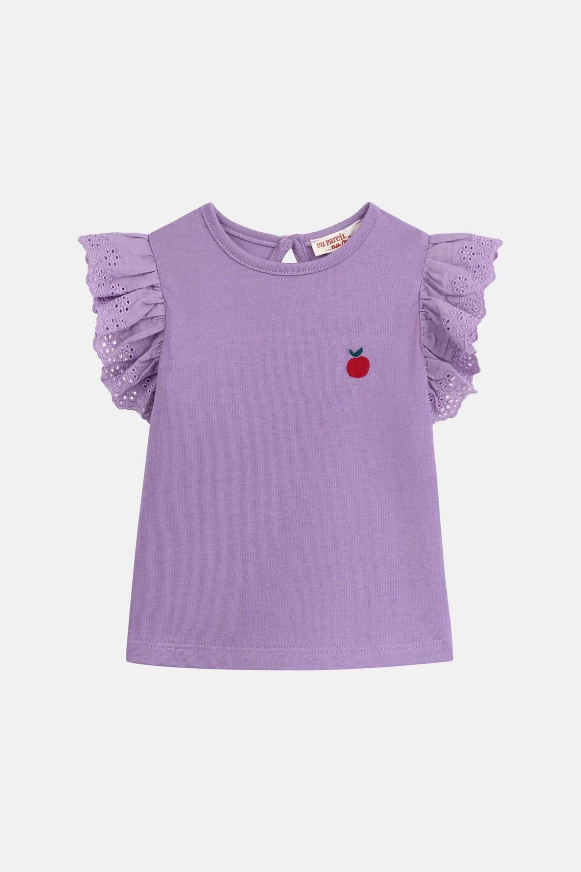 DPAM βρεφική μπλούζα για κορίτσια "Purple Apple" - 377207 Λιλά