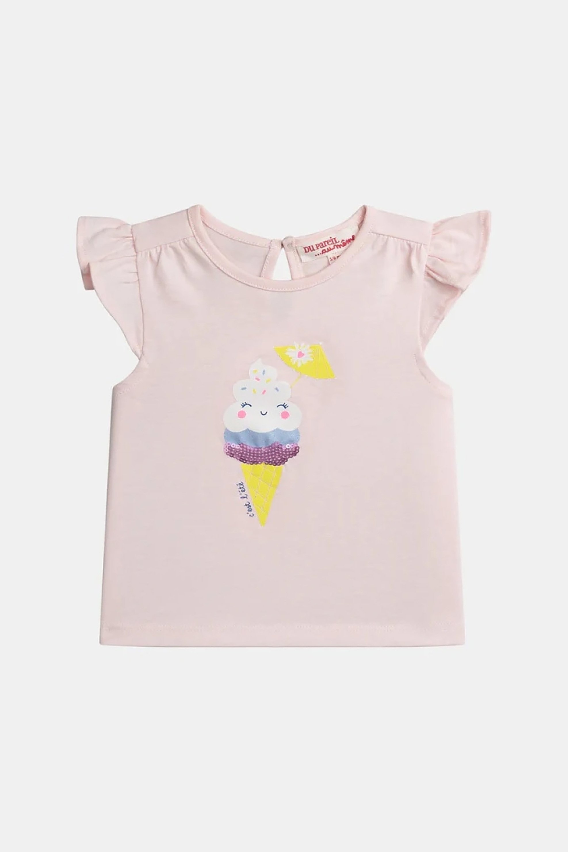 DPAM βρεφική μπλούζα για κορίτσια baby "Ice-Cream" - 377929 Ροζ
