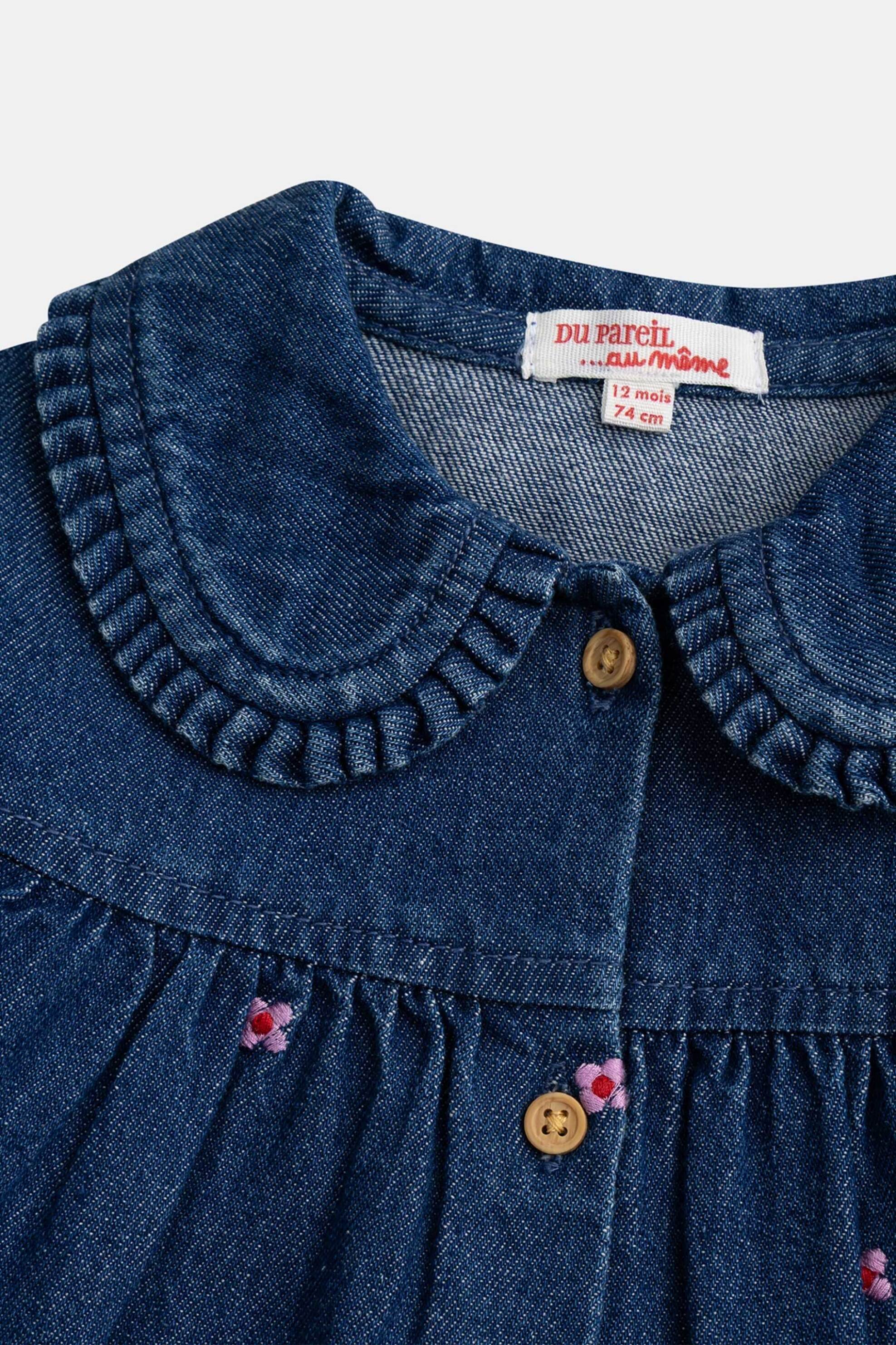 Dpam Βρεφικό Τζιν Φόρεμα για Κορίτσια Chic - 381355 Denim Blue Σκούρο