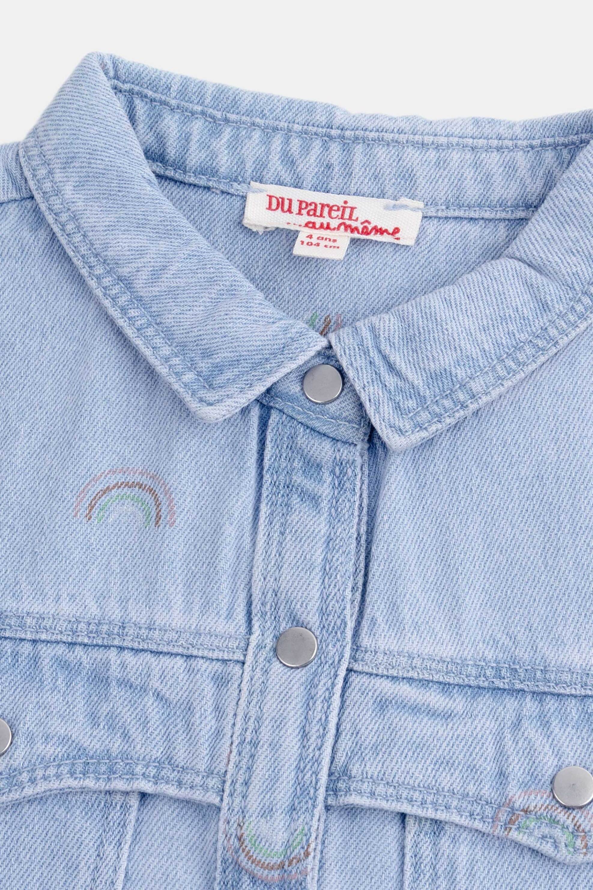 Dpam Παιδικό Τζιν Φόρεμα Rainbow - 380222 Denim Blue Ανοιχτό