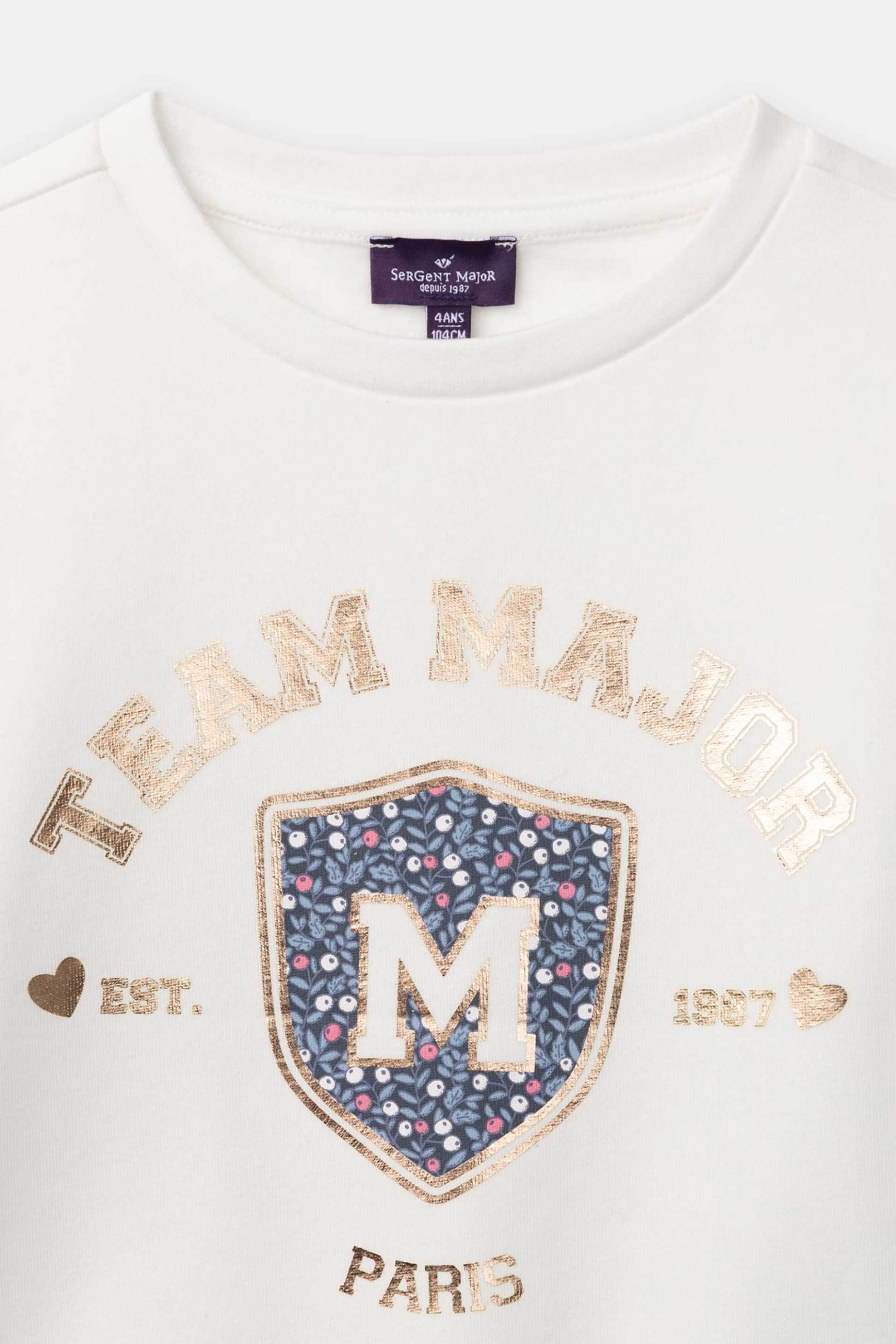 Dpam Παιδικό Φούτερ για Κορίτσια Team Major - 382028 Κρέμ