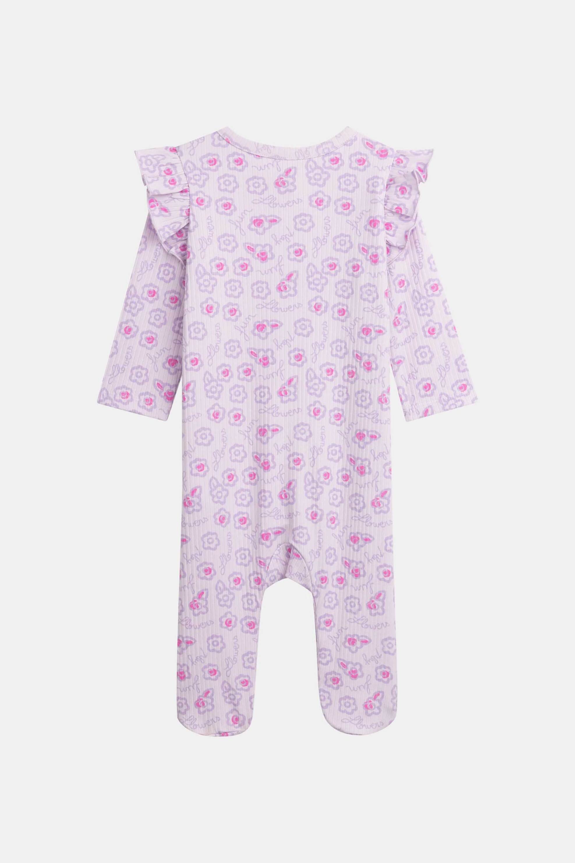 Dpam Βρεφική Πιτζάμα για Κορίτσια Lilac Flowers - 381874 Λιλά