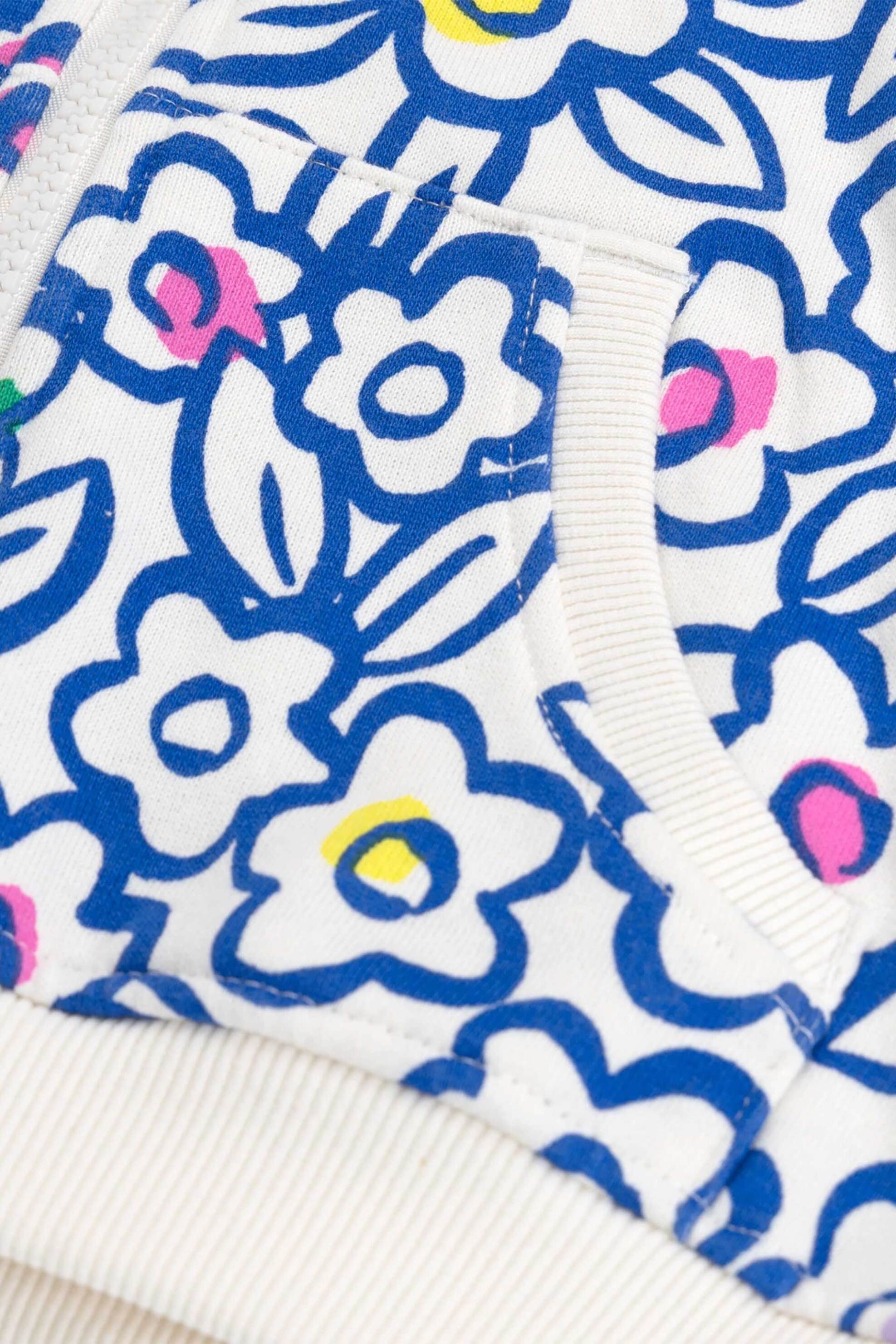 Dpam Παιδική Ζακέτα για Κορίτσια Doodle Floral - 381658 Λευκό Μπλε