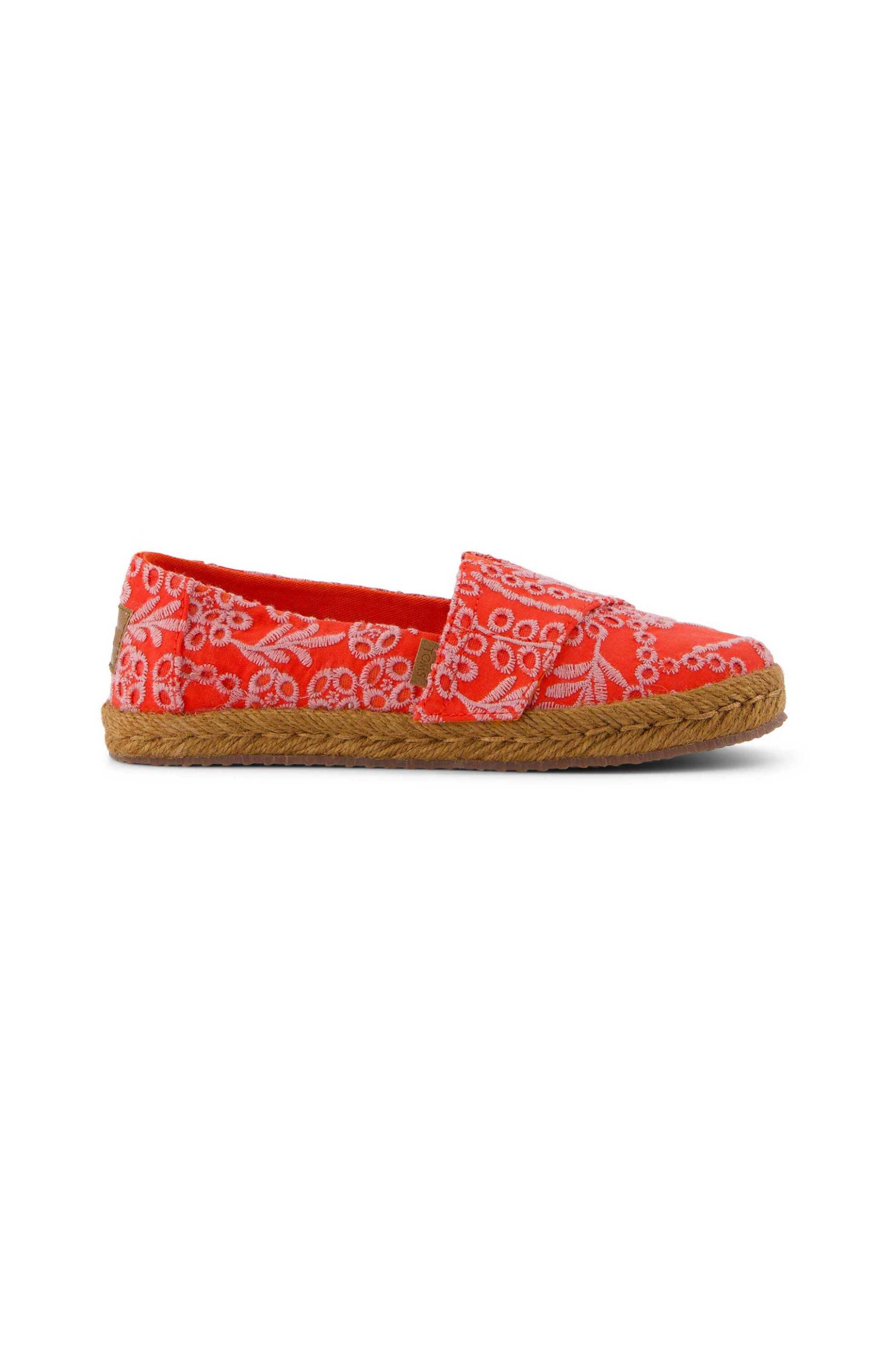TOMS Toms παιδικές εσπαντρίγιες για κορίτσια "Alpargata Rope 2.0" - 362585 Κόκκινο