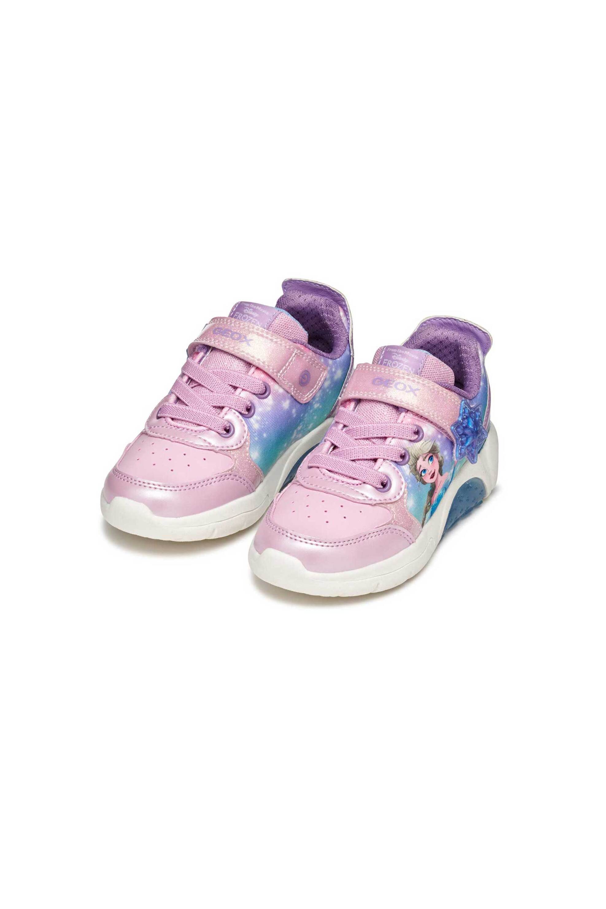 Geox παιδικά sneakers για κορίτσια "Fadinlight Disney Frozen" (25-32) - 364114 Ροζ φωτογραφία