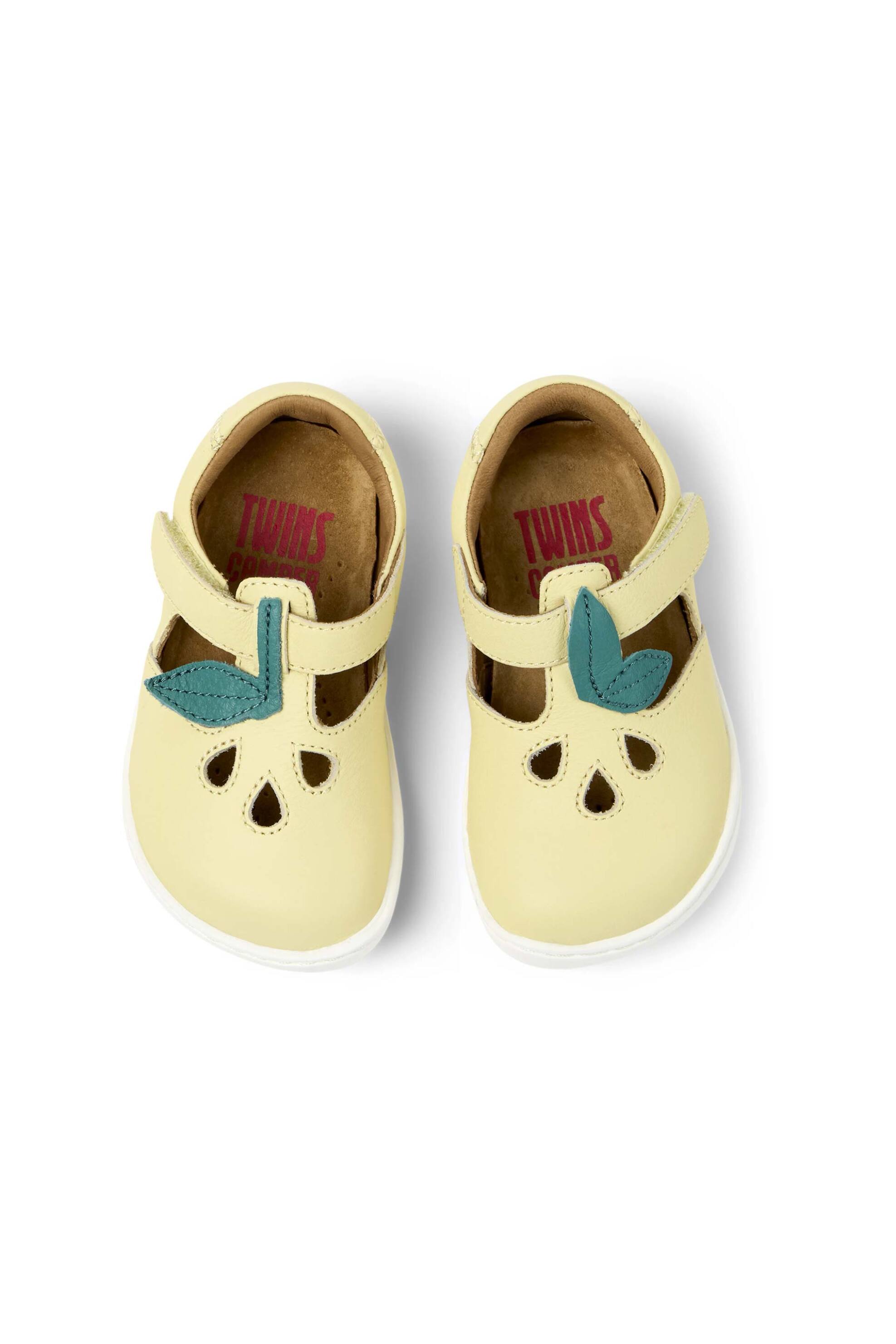 Camper βρεφικά δερμάτινα παπούτσια "Twins" (21-26) - 373699 Κίτρινο φωτογραφία