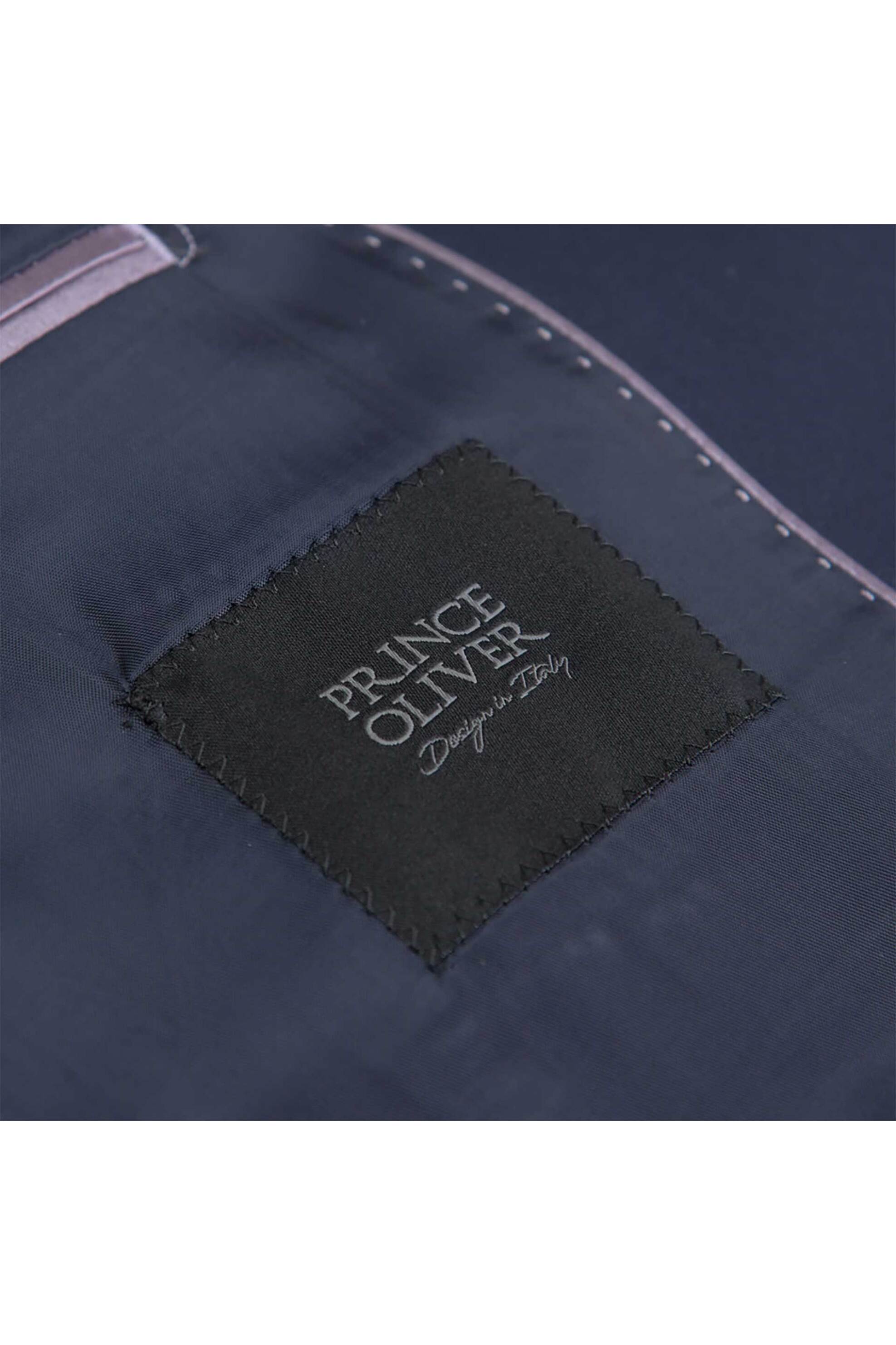 Prince Oliver ανδρικό κοστούμι μονόχρωμο Slim Fit - 12560007 Μπλε Σκούρο φωτογραφία