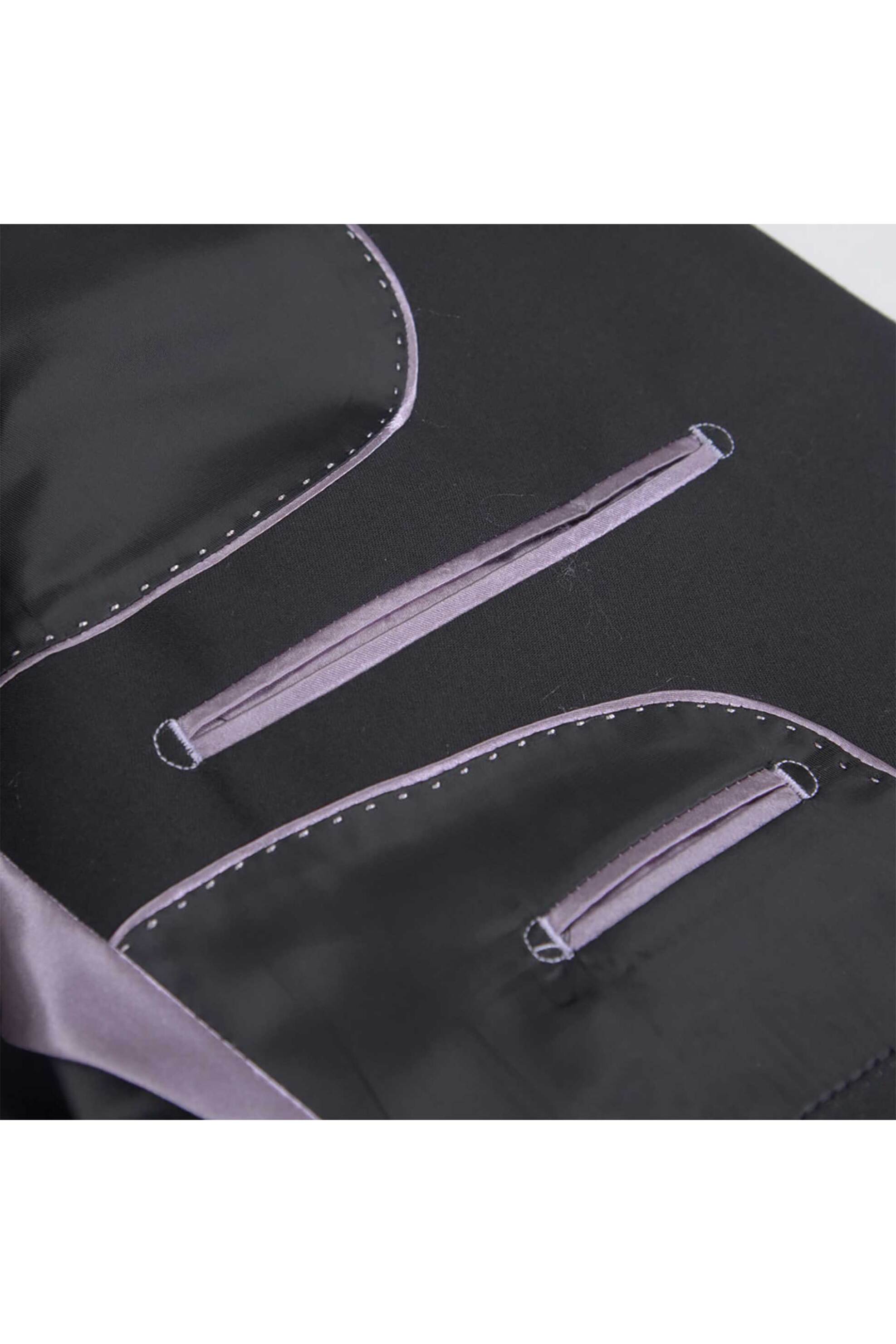 Prince Oliver ανδρικό κοστούμι μονόχρωμο Slim Fit - 12560007 Μαύρο φωτογραφία