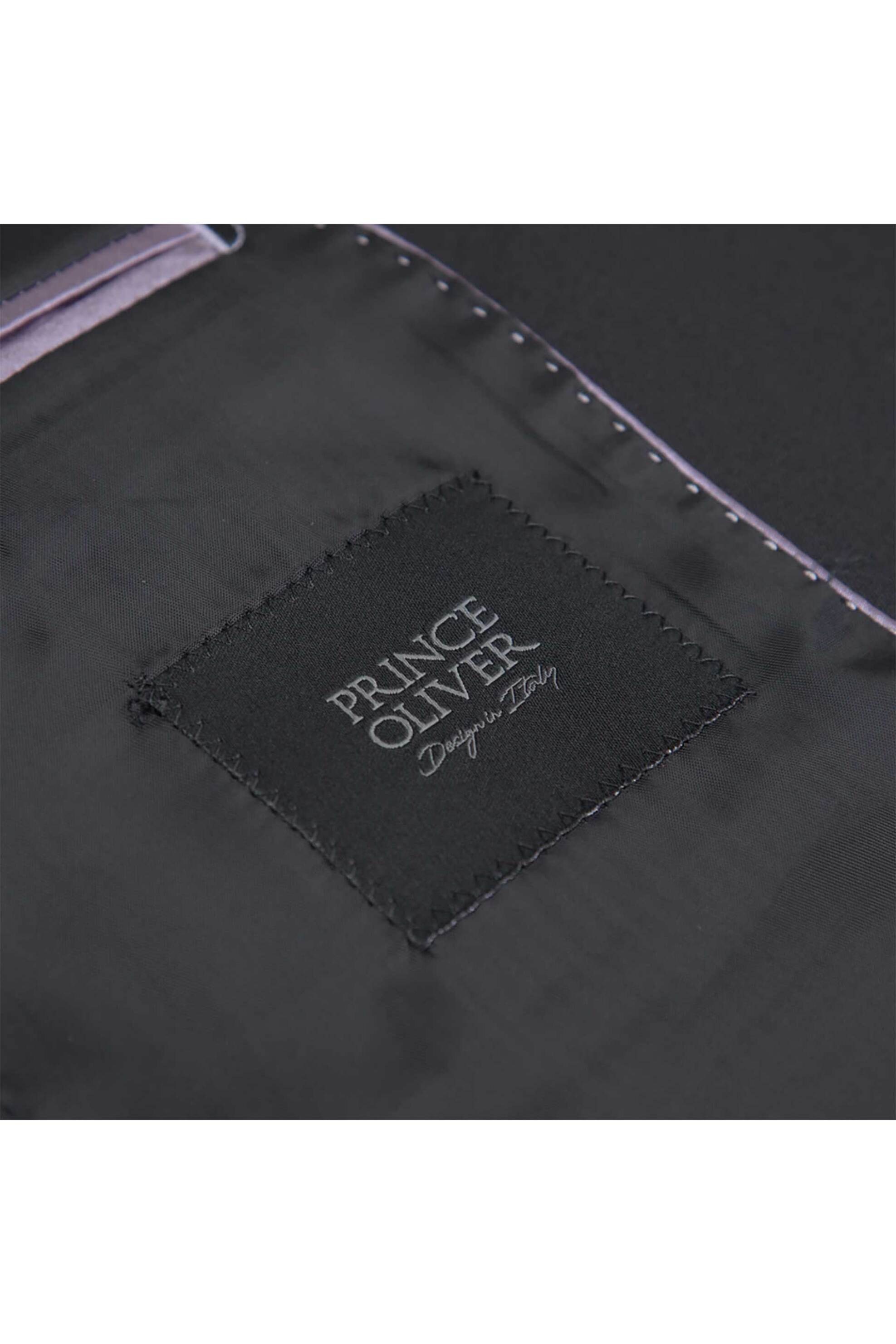 Prince Oliver ανδρικό κοστούμι μονόχρωμο Slim Fit - 12560007 Μαύρο φωτογραφία