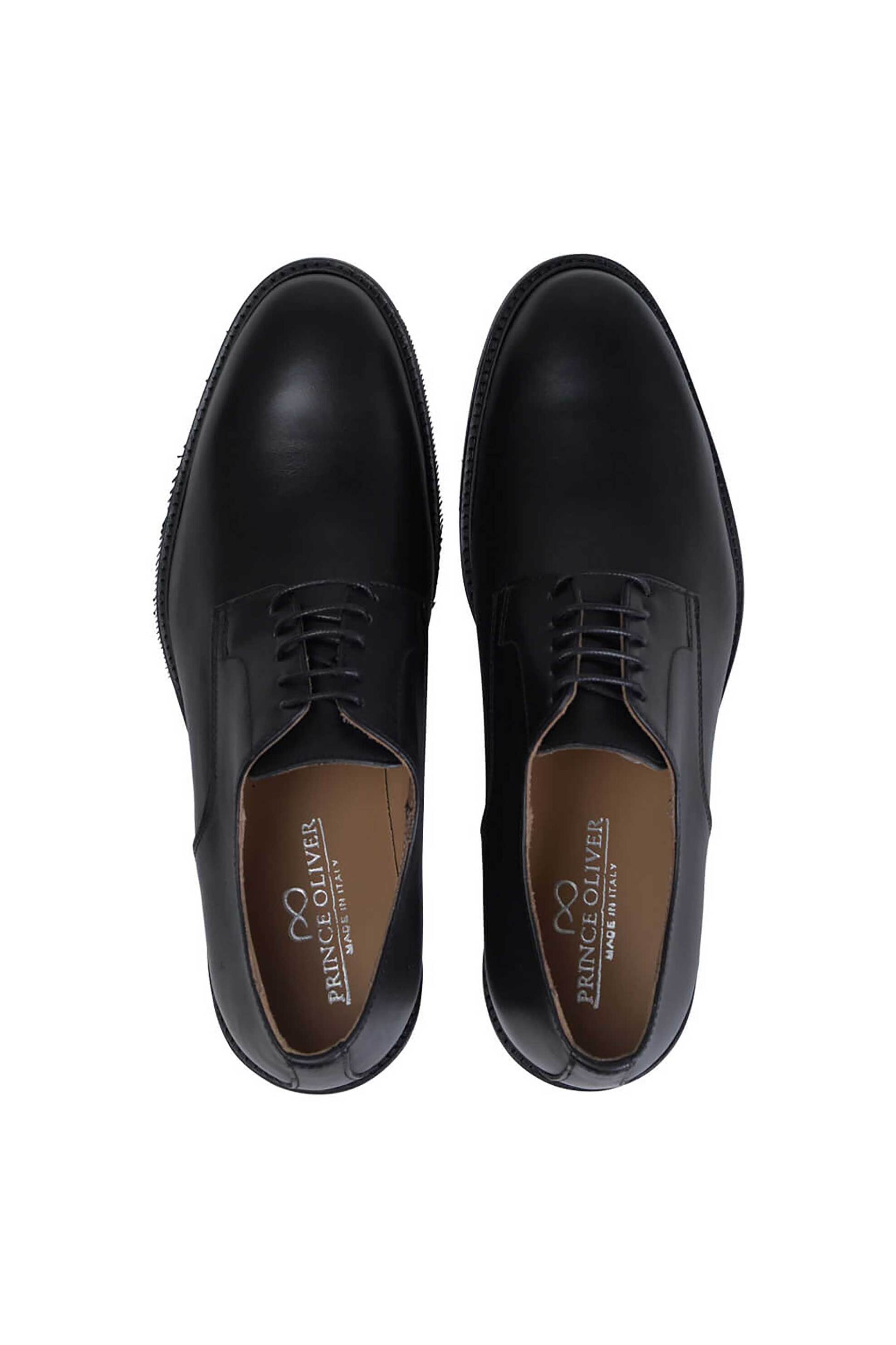 Prince Oliver ανδρικά δερμάτινα παπούτσια oxford "Derby" - 13795114 Μαύρο φωτογραφία