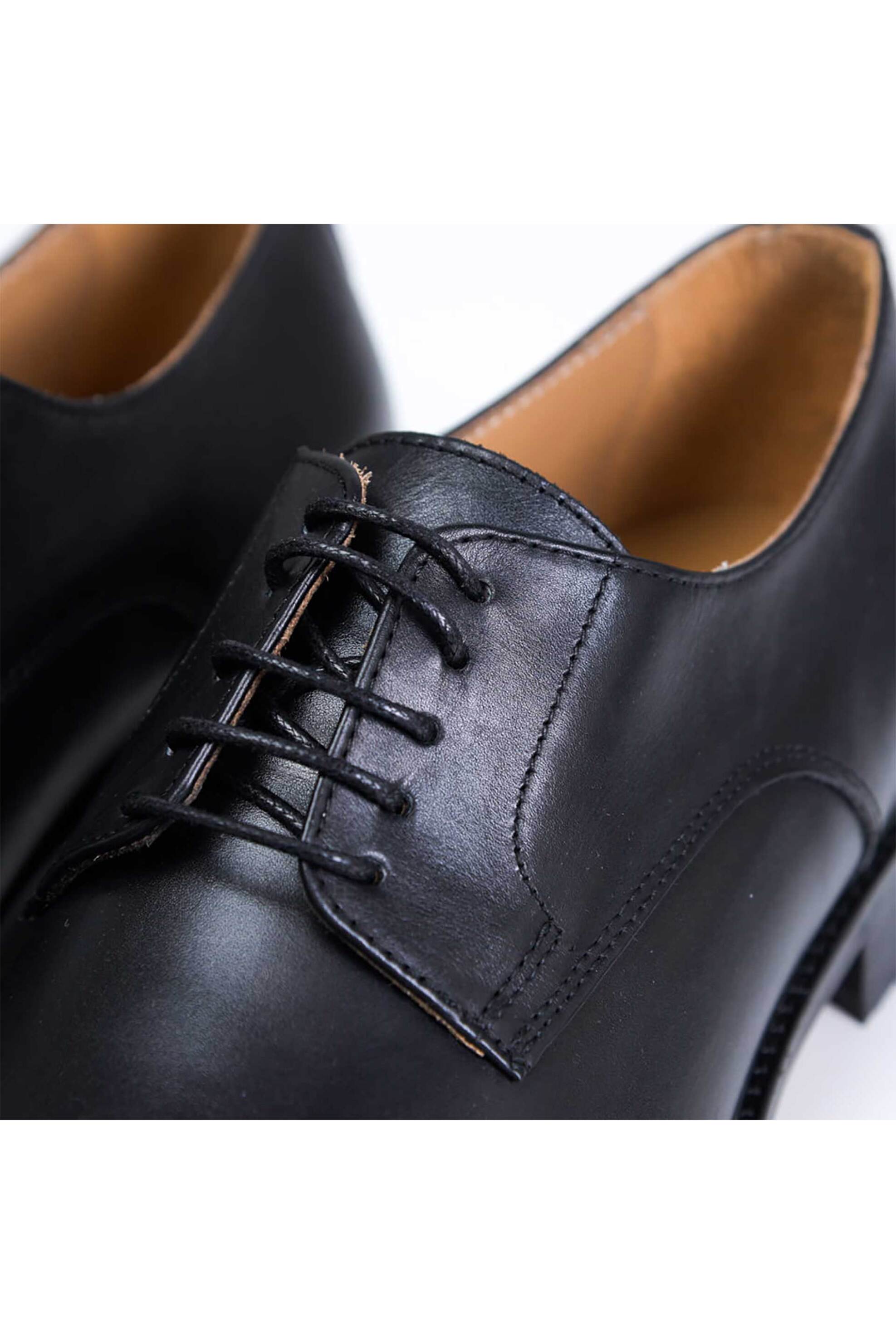 Prince Oliver ανδρικά δερμάτινα παπούτσια oxford "Derby" - 13795114 Μαύρο φωτογραφία