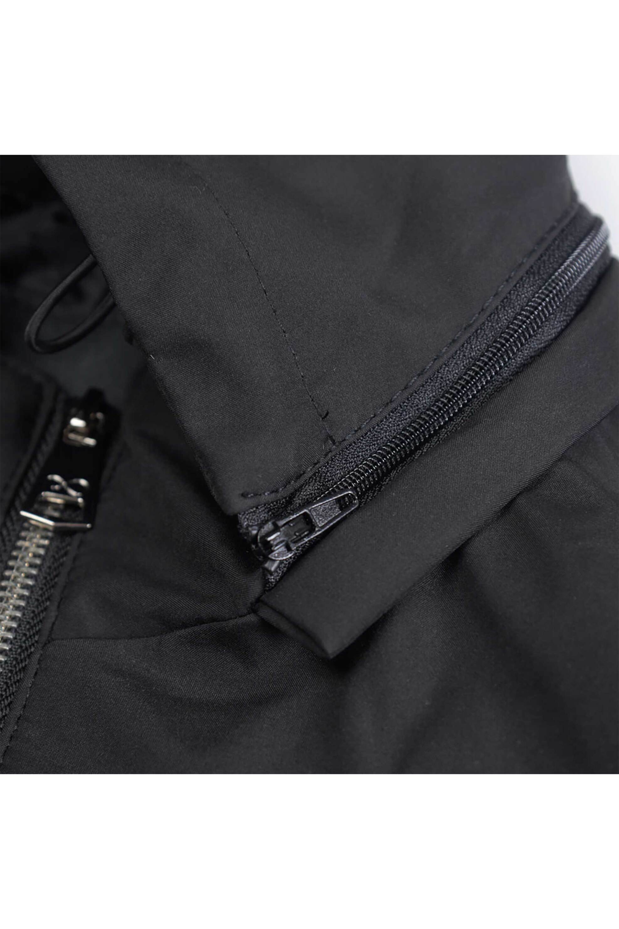 Prince Oliver ανδρικό μπουφάν μονόχρωμο με κουκούλα - 40941015 Μαύρο φωτογραφία