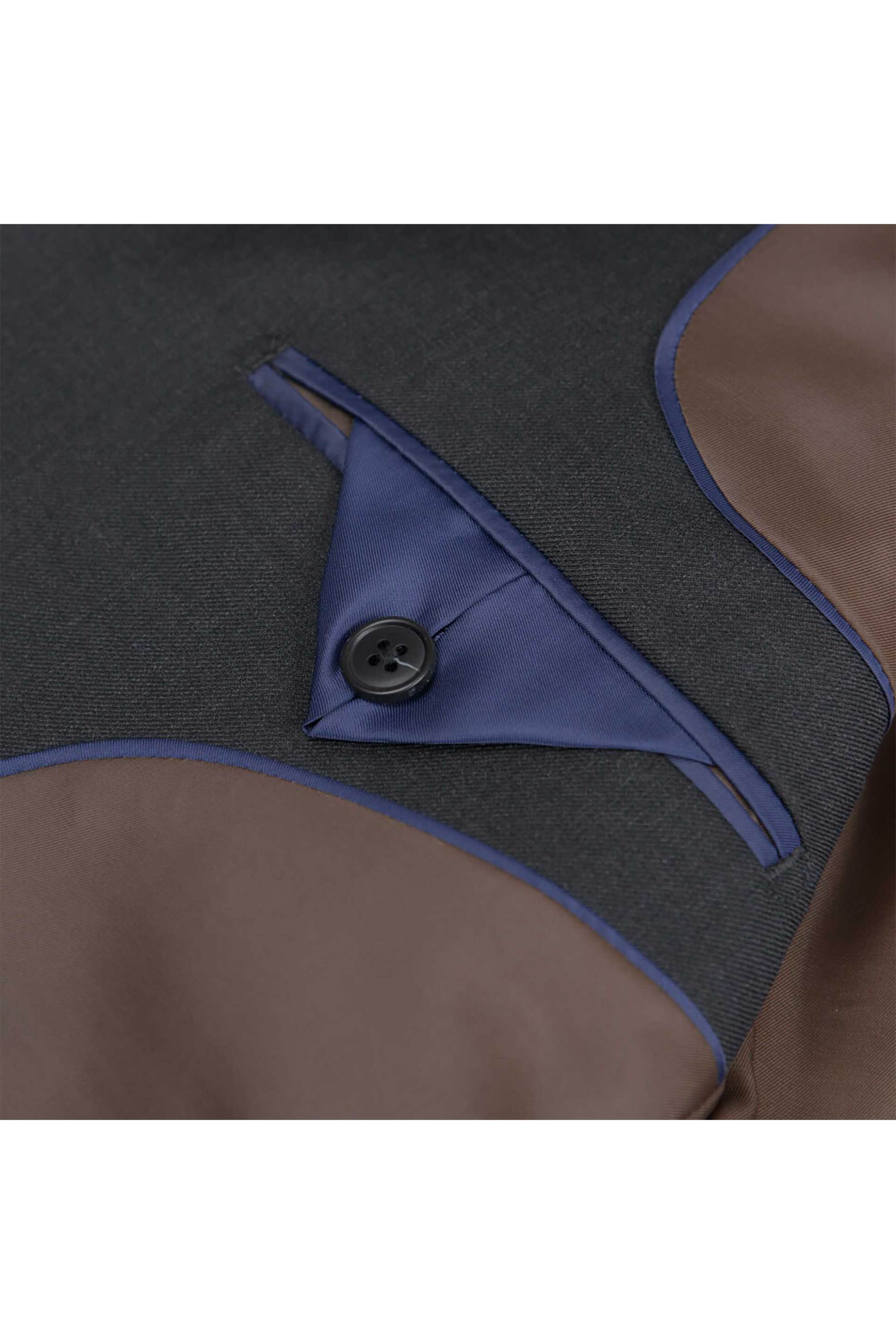 Prince Oliver ανδρικό κοστούμι μoνόχρωμο Modern Fit - 12560006 Ανθρακί φωτογραφία