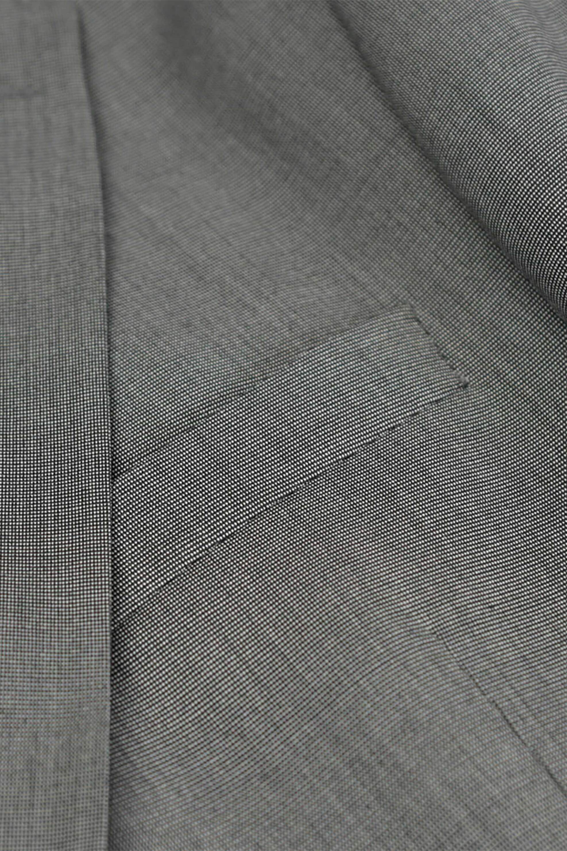 Prince Oliver ανδρικό σακάκι μονόχρωμο Modern Fit - 11989043 Γκρι φωτογραφία