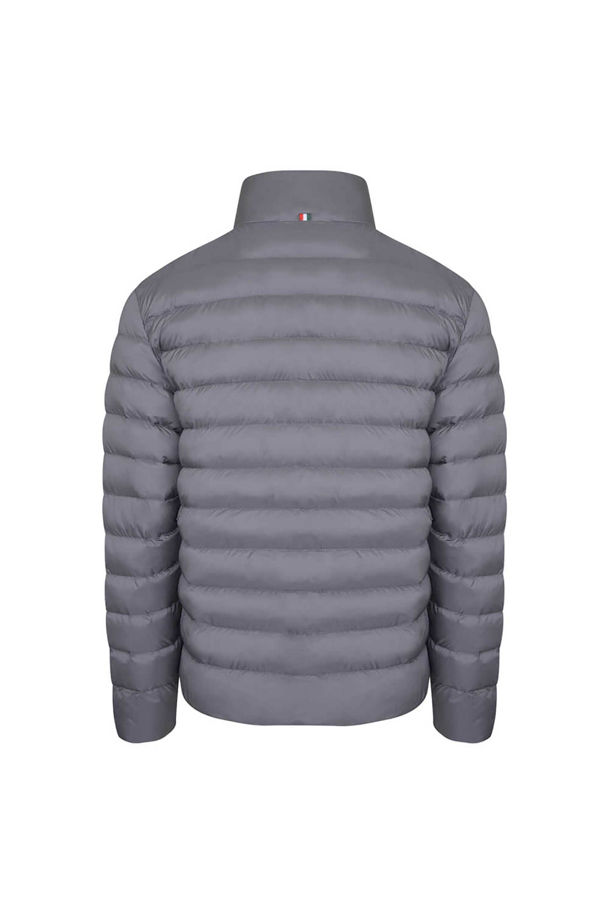 Prince Oliver ανδρικό μπουφάν αδιάβροχο καπιτονέ με 3D logo Modern Fit - 40580001 Γκρι φωτογραφία