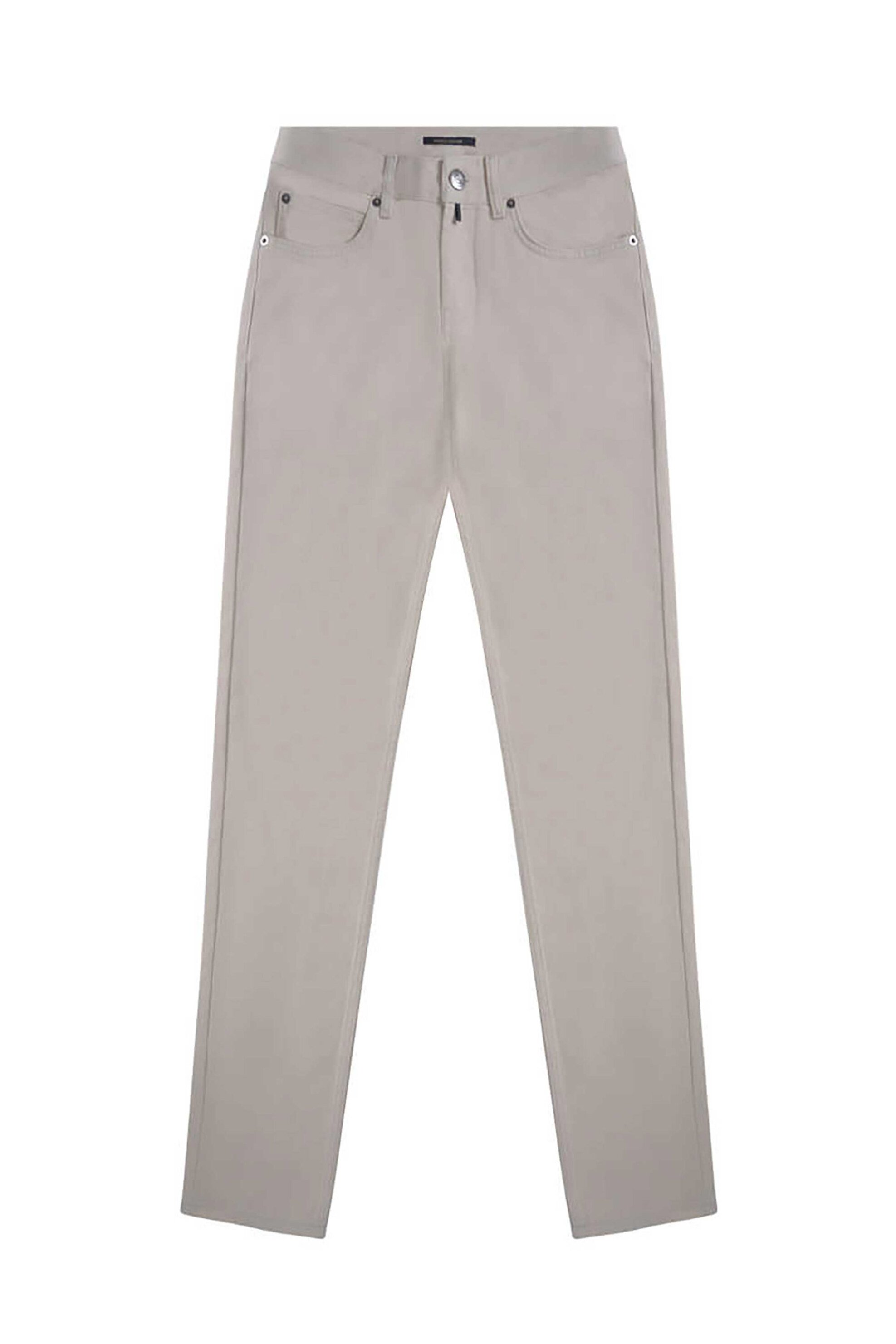 PRINCE OLIVER Prince Oliver ανδρικό τζιν παντελόνι πεντάτσεπο Comfort Slim Fit - 10582002 Μπεζ