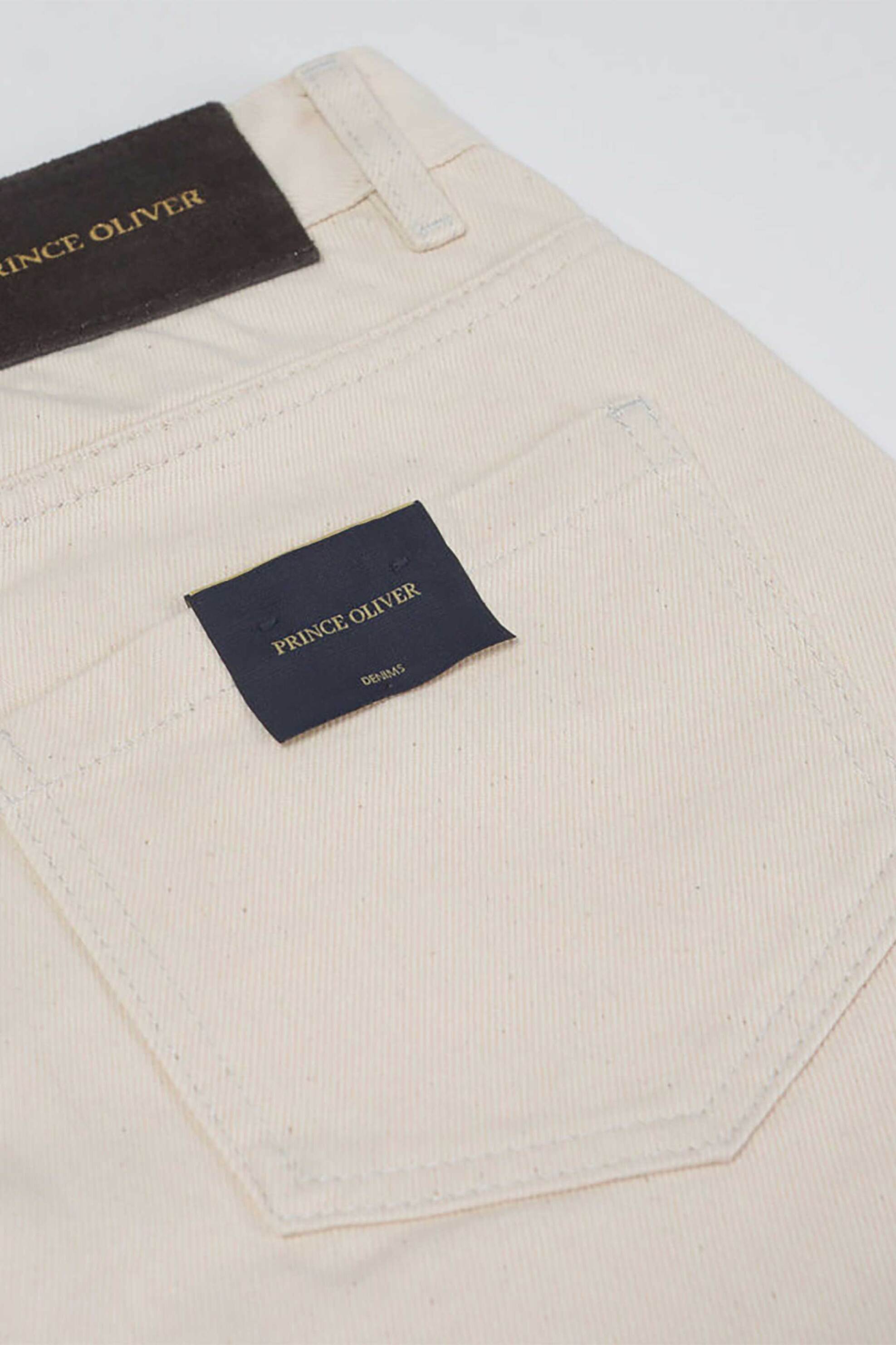 Prince Oliver ανδρικό τζιν παντελόνι πεντάτσεπο Comfort Slim Fit - 10582002 Μπεζ φωτογραφία