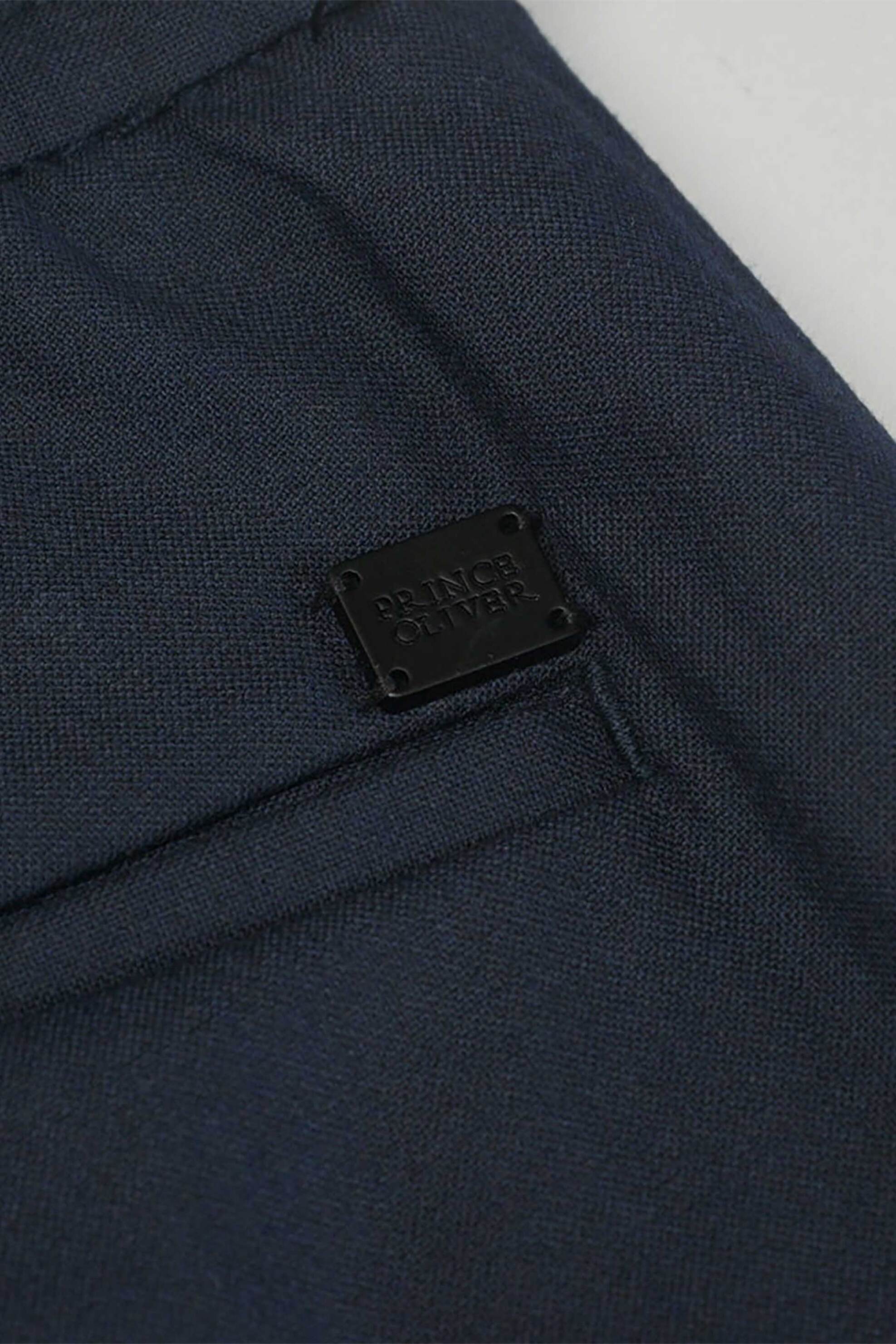 Prince Oliver ανδρικό υφασμάτινο παντελόνι με ελαστική μέση Tapered Fit - 10672050 Μπλε Σκούρο φωτογραφία