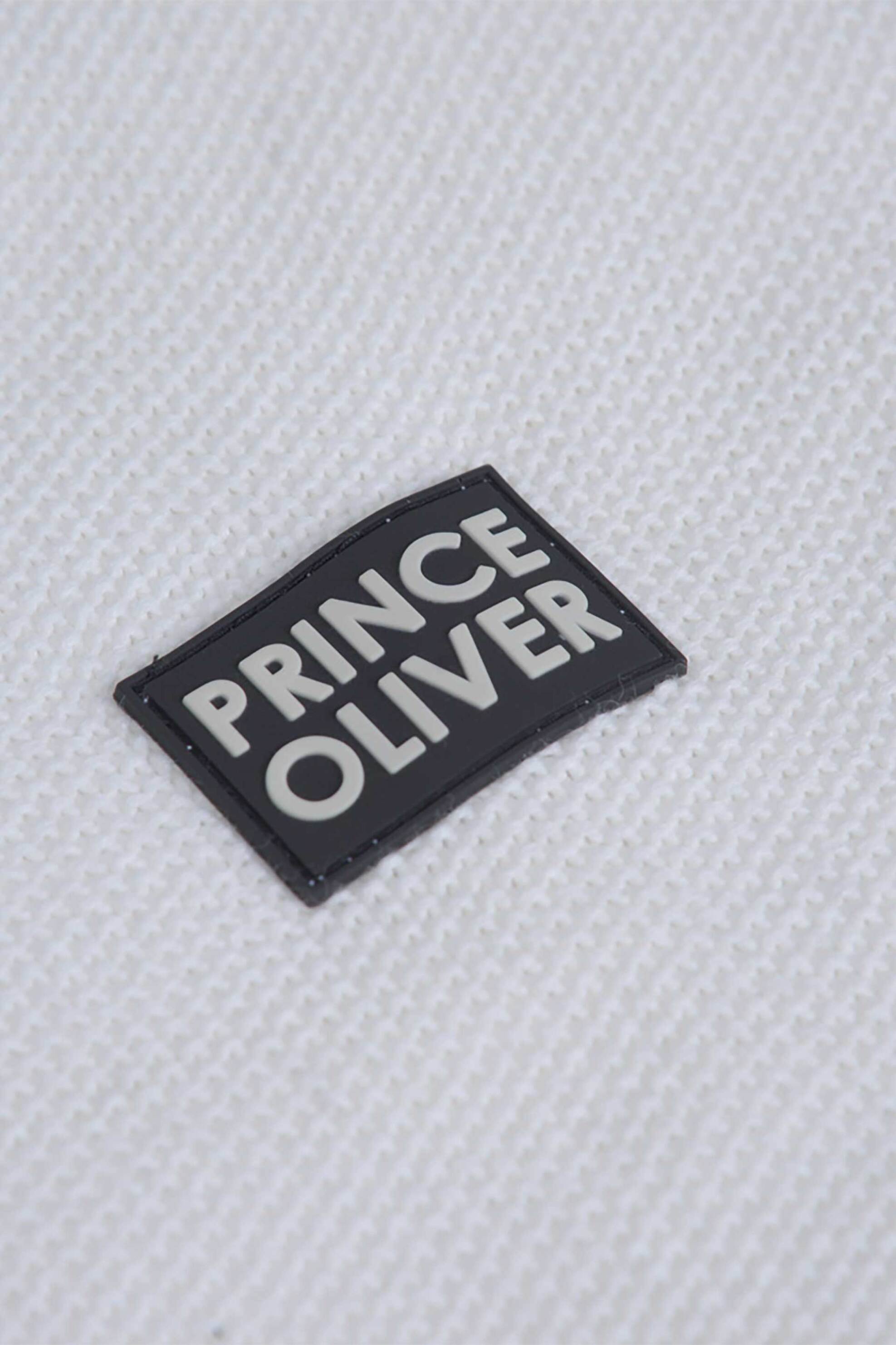 Prince Oliver ανδρικό πουλόβερ με logo patch Modern Fit - 63256002 Εκρού φωτογραφία