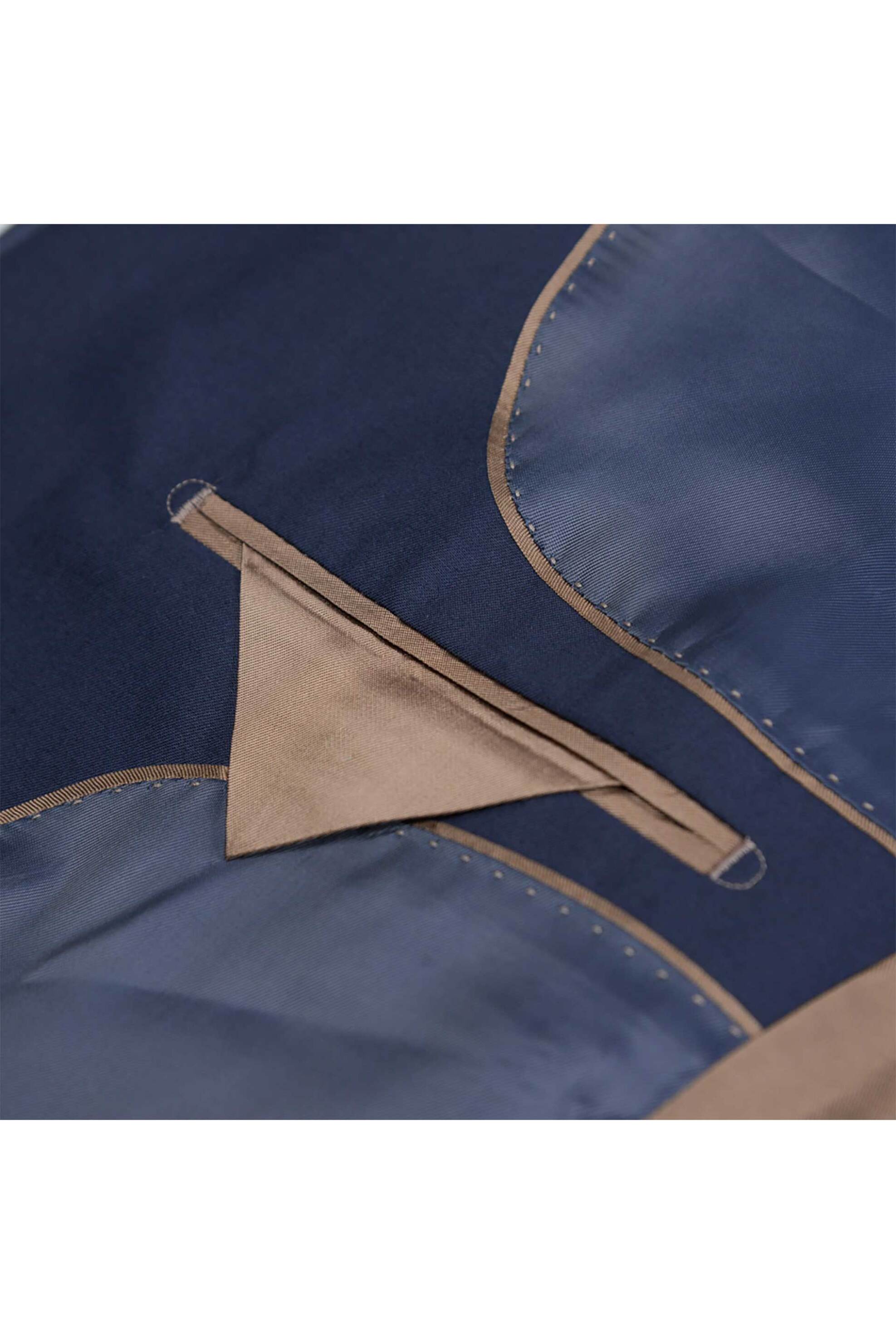 Prince Oliver ανδρικό κοστούμι μoνόχρωμο Modern Fit - 12989070 Μπλε Σκούρο φωτογραφία