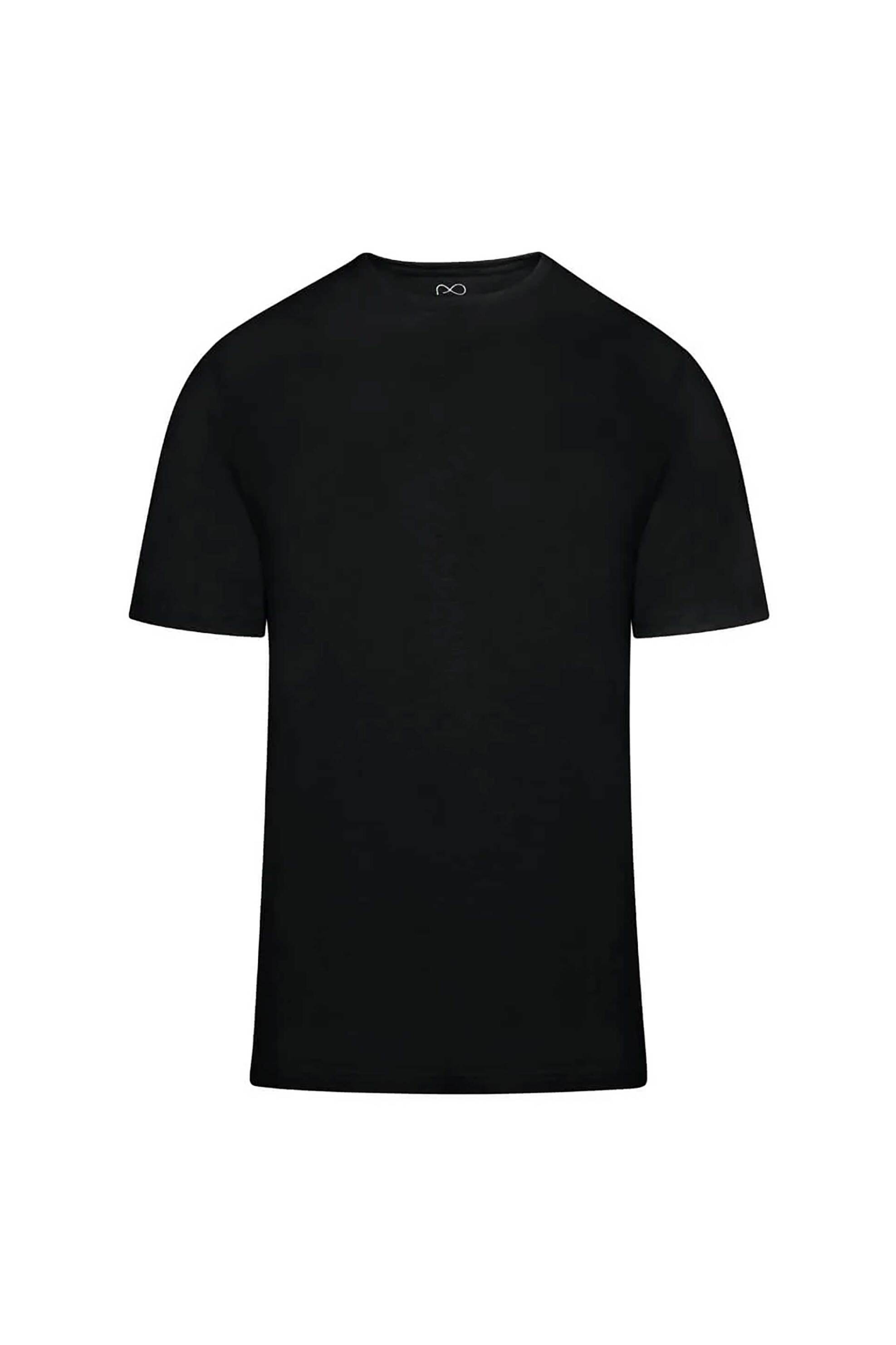 Prince Oliver ανδρικό T-shirt μονόχρωμο Modern Fit - 26256081 Μαύρο