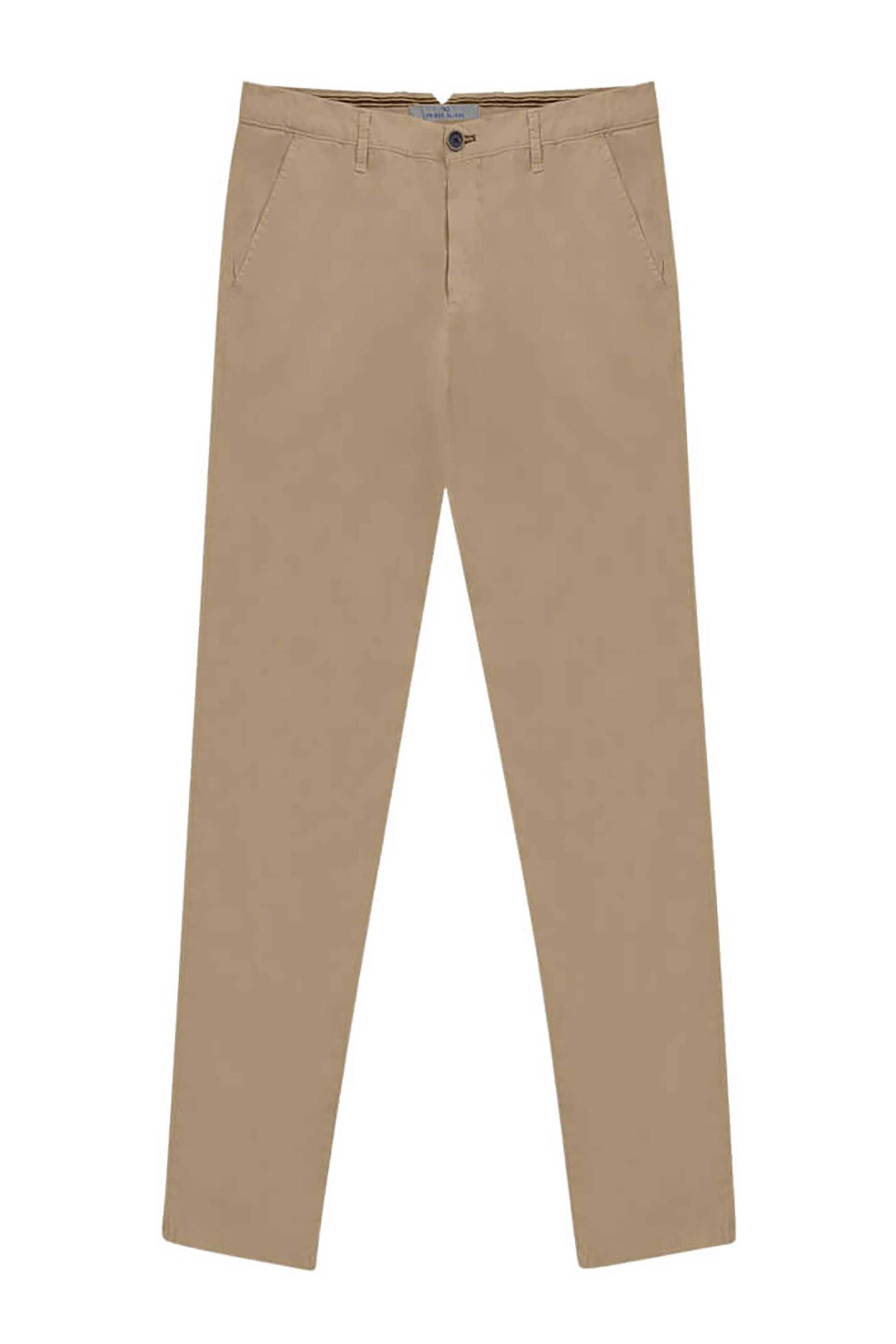 PRINCE OLIVER Prince Oliver ανδρικό παντελόνι chino Modern Fit - 10672045 Καμηλό
