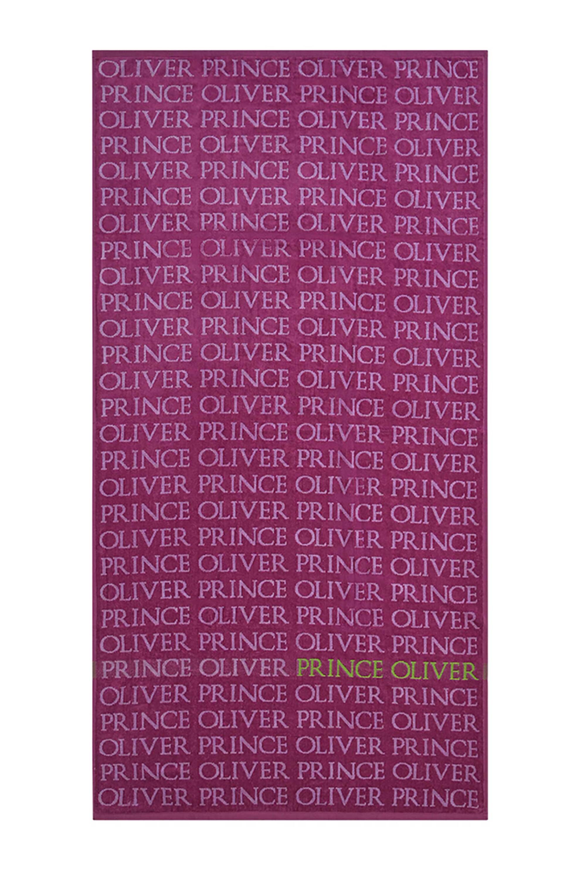 PRINCE OLIVER Prince Oliver unisex πετσέτα θαλάσσης διπλής όψης με βελούδινη jacquard υφή και all-over logo - 43129001 Φούξια