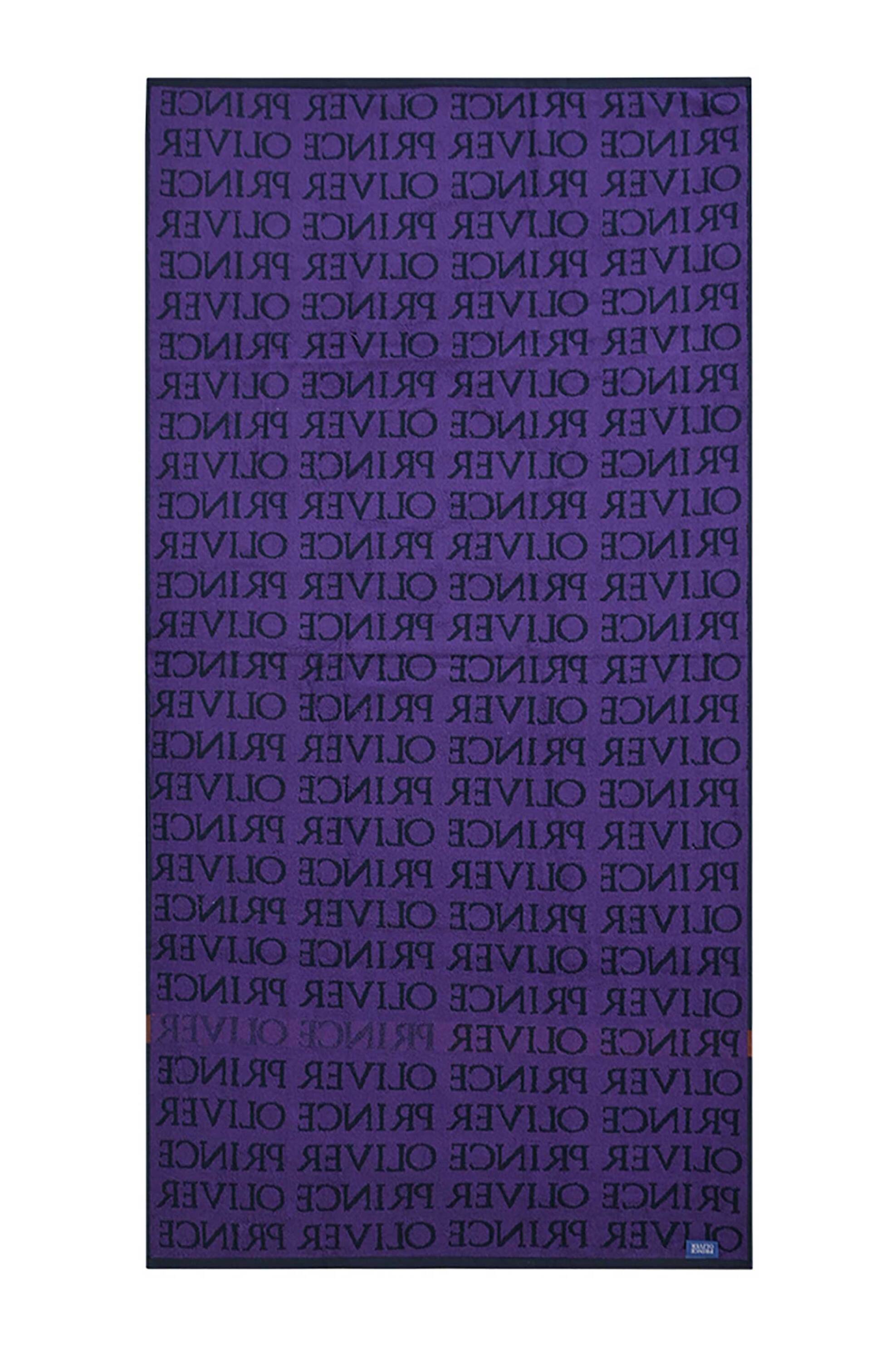 PRINCE OLIVER Prince Oliver unisex πετσέτα θαλάσσης διπλής όψης με βελούδινη jacquard υφή και all-over logo - 43129001 Μοβ